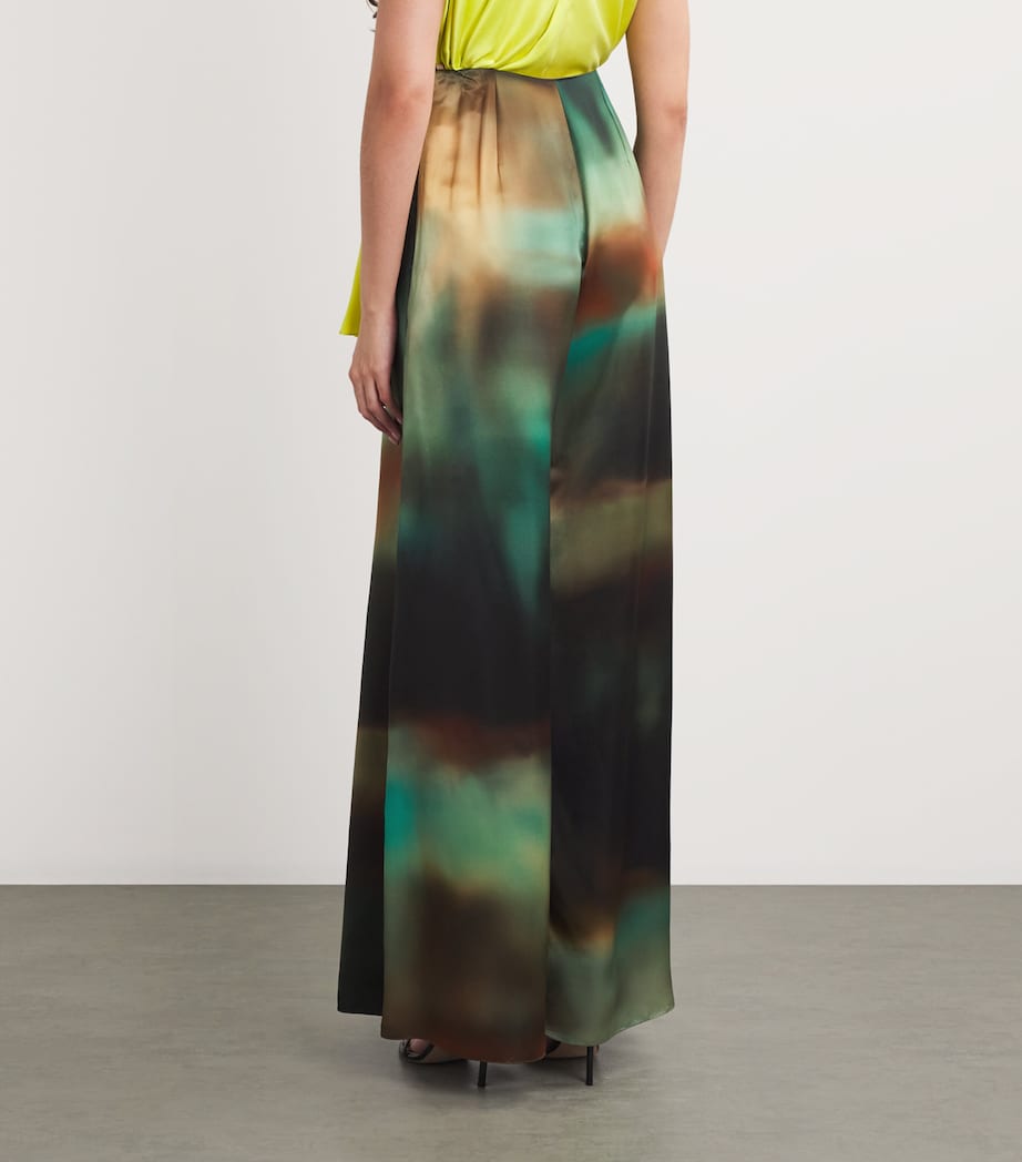 Silk Arneau Wide-Leg Trousers SUNSET FIELD TEAL Image 2