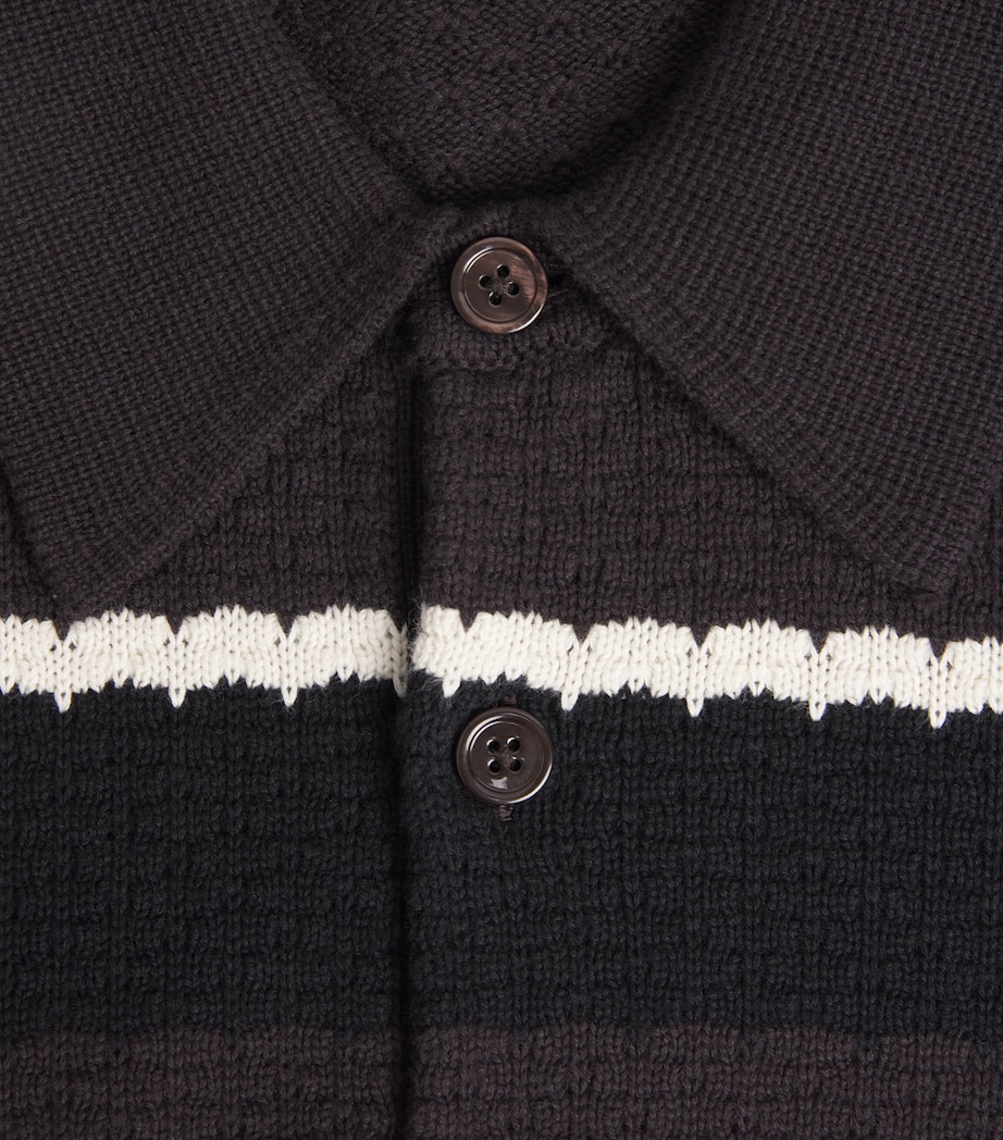 NN.07 Mens Organic Cotton Polo Sweater Dusky Port Image 6
