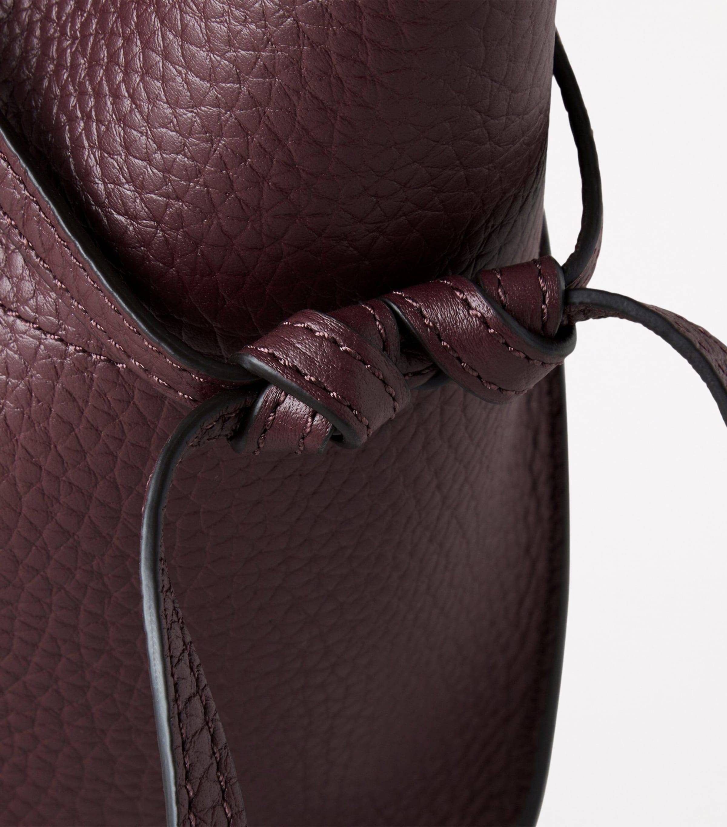 Small Leather Soft Bayswater Shoulder Bag BLACK CHERRY Image 6