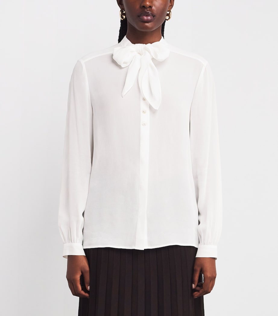 Georgette Bow Blouse MARSHMALLOW 025 Image 3