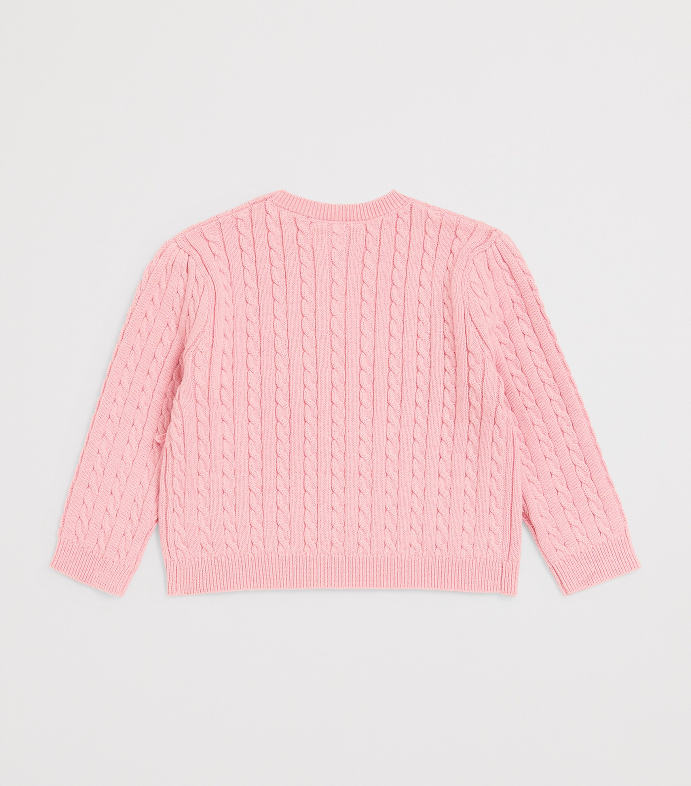 Ralph Lauren Kids Cotton Open-Neck Cardigan (3-24 Months) Lt Pink Image 2
