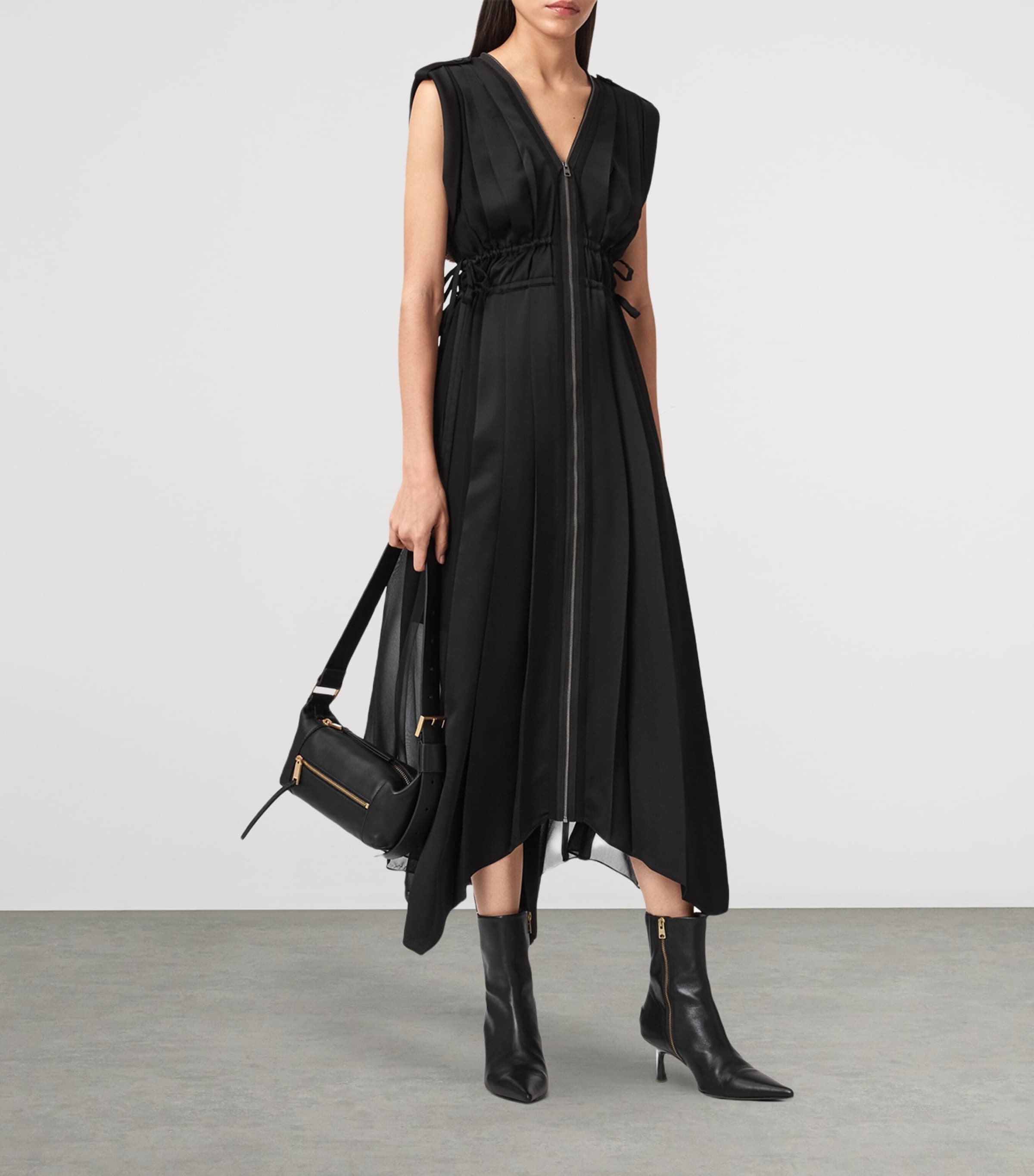 Satin Amala Dress BLACK Image 3