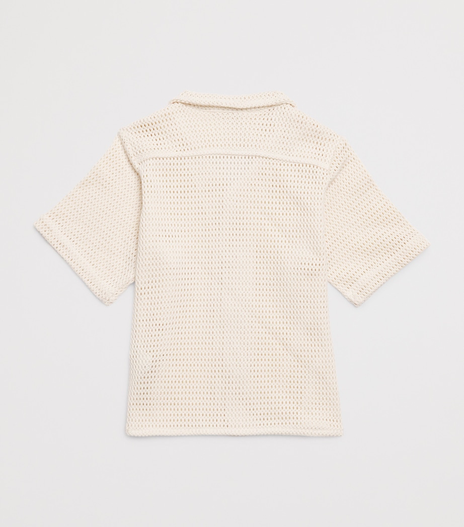 OAS Cotton Waffle-Knit Nicaro Shirt (4-12 Years) Ecru Image 2