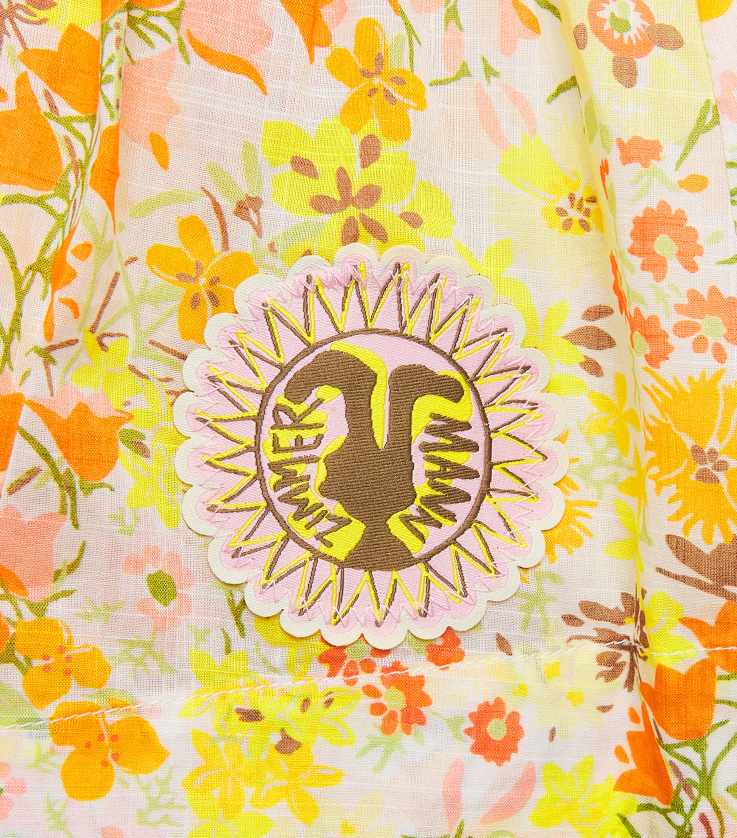 Zimmermann Kids Cotton Solstice Dress (2-12 Years) Lemon Multi Floral Image 3