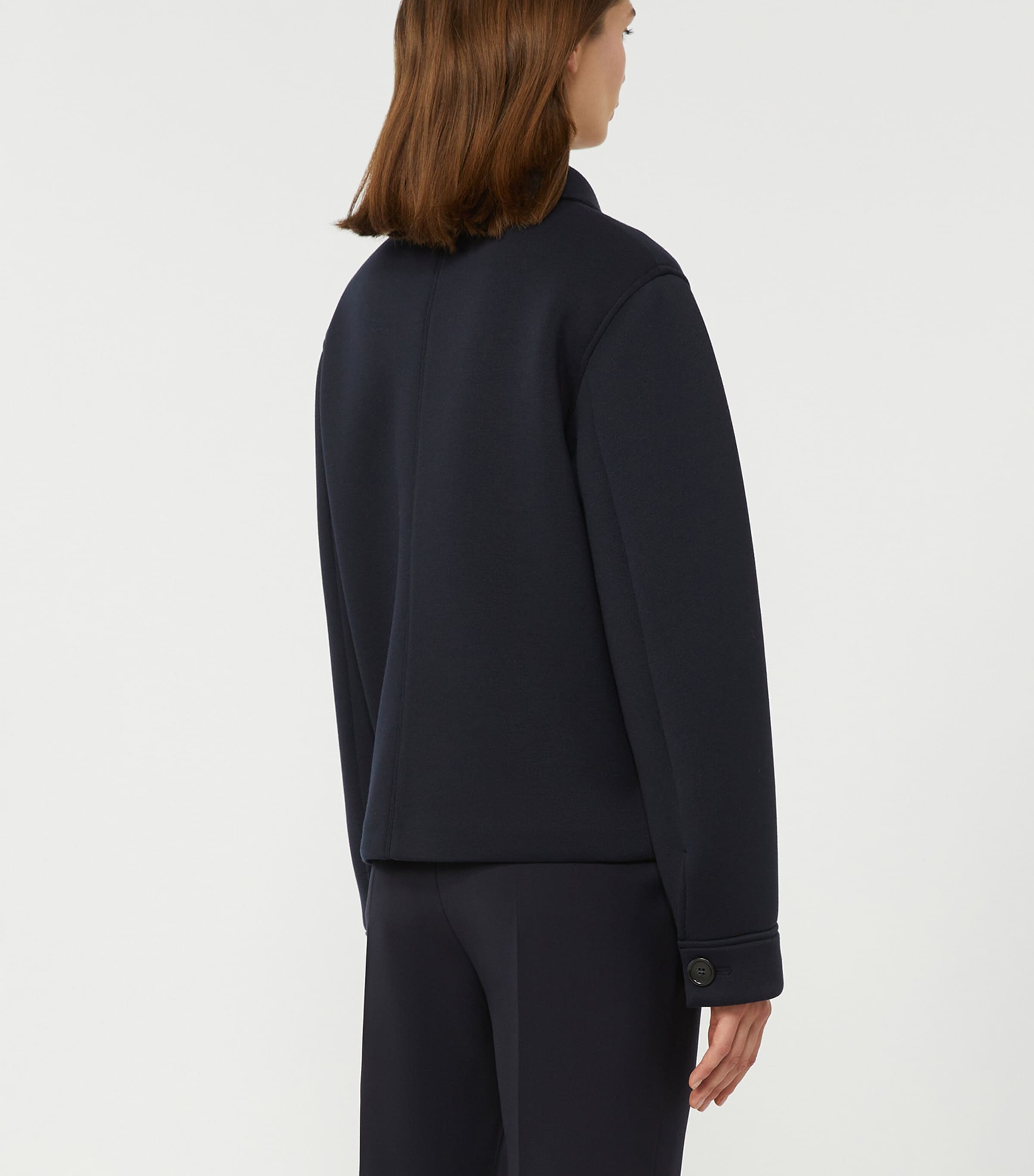 Weekend Max Mara Womens Jersey Twin-Pocket Overshirt Navy Image 3