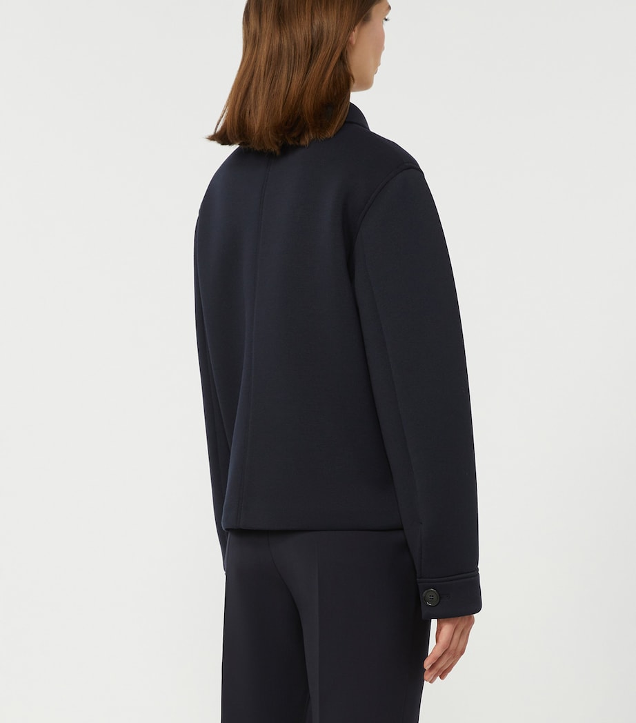 Weekend Max Mara Womens Jersey Twin-Pocket Overshirt Navy Image 3