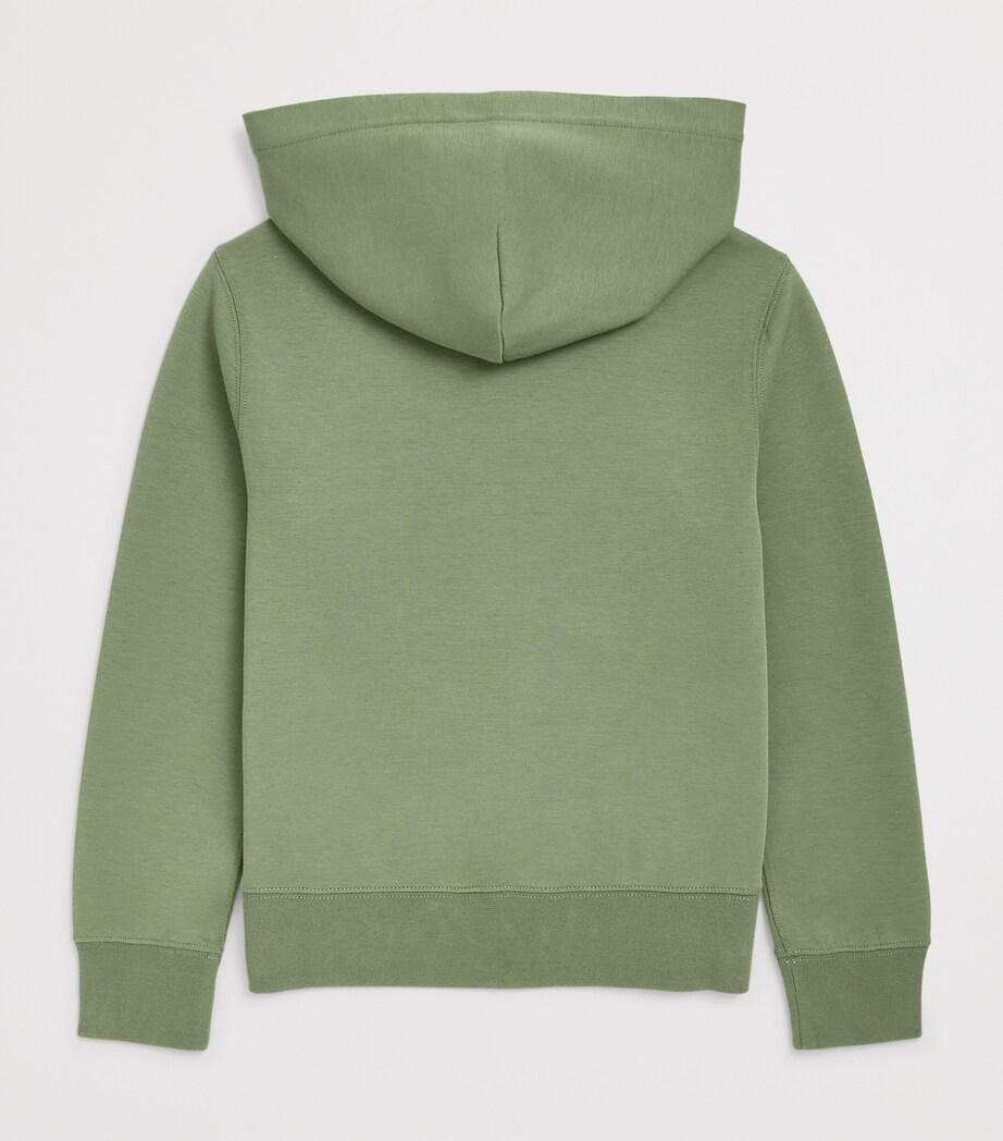 Ralph Lauren Kids Double-Knit Zip-Up Hoodie (6-14 Years) Cargo Green Image 2