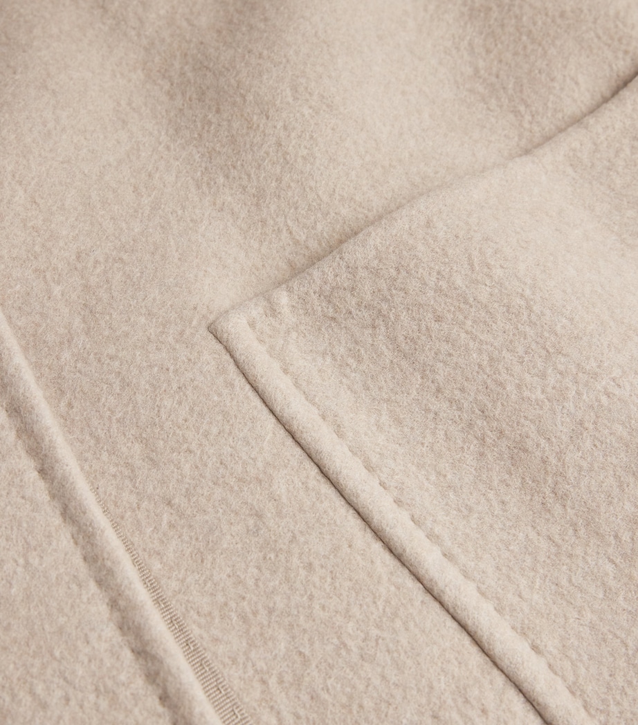 Max Mara Womens Cashmere Collarless Coat Beige Image 5