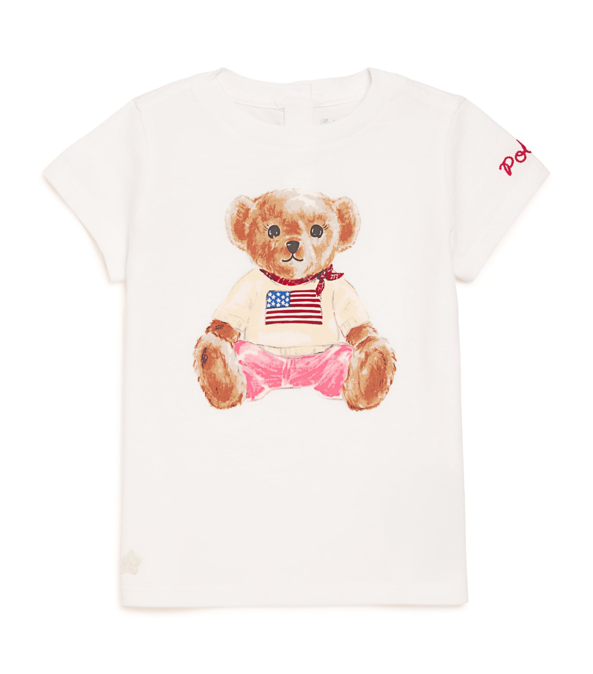 Cotton USA Polo Bear T-Shirt (3-24 Months) WHITE Image 1