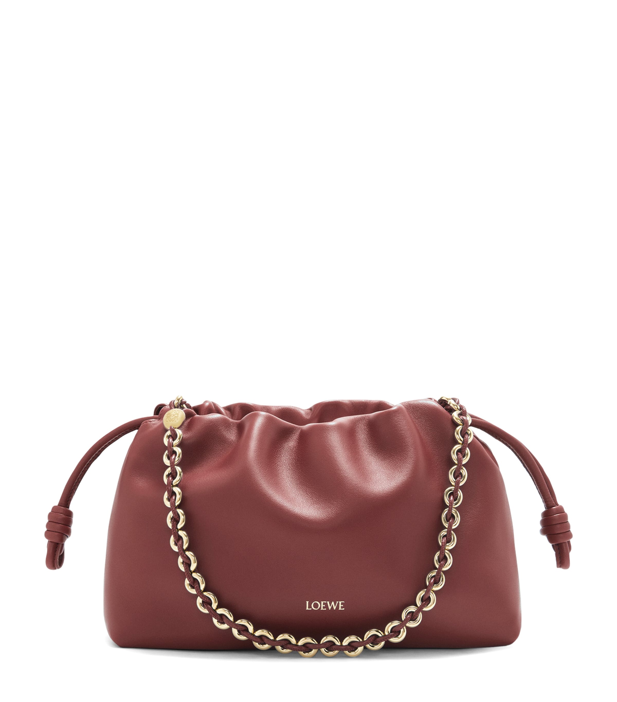 Loewe Leather Flamenco Purse In Brown