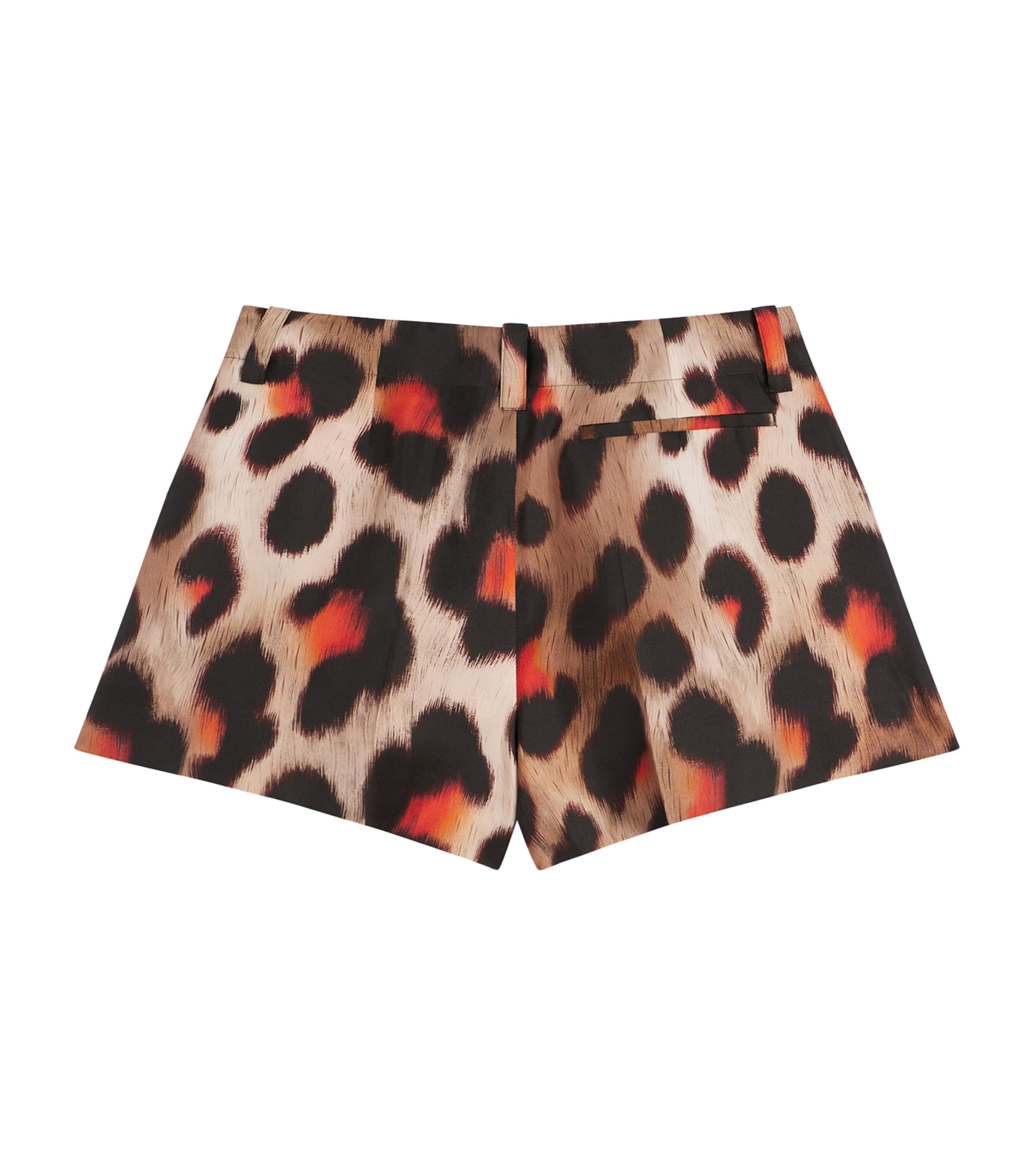 Givenchy Womens Silk Leopard Pleated Shorts Image 4
