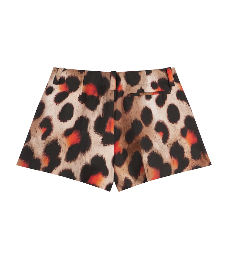 Givenchy Womens Silk Leopard Pleated Shorts Image 4