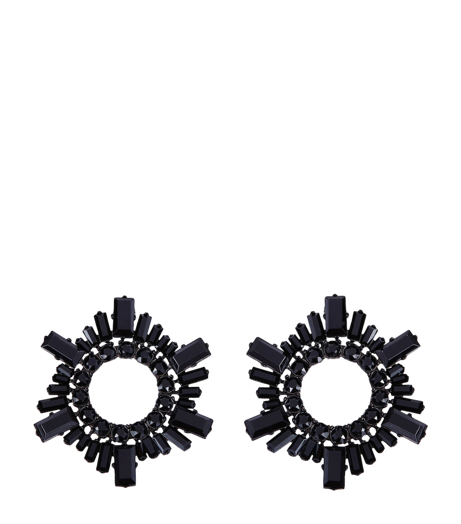 Mini Begum Crystal-Embellished Earrings BLK/OTHER Image 1
