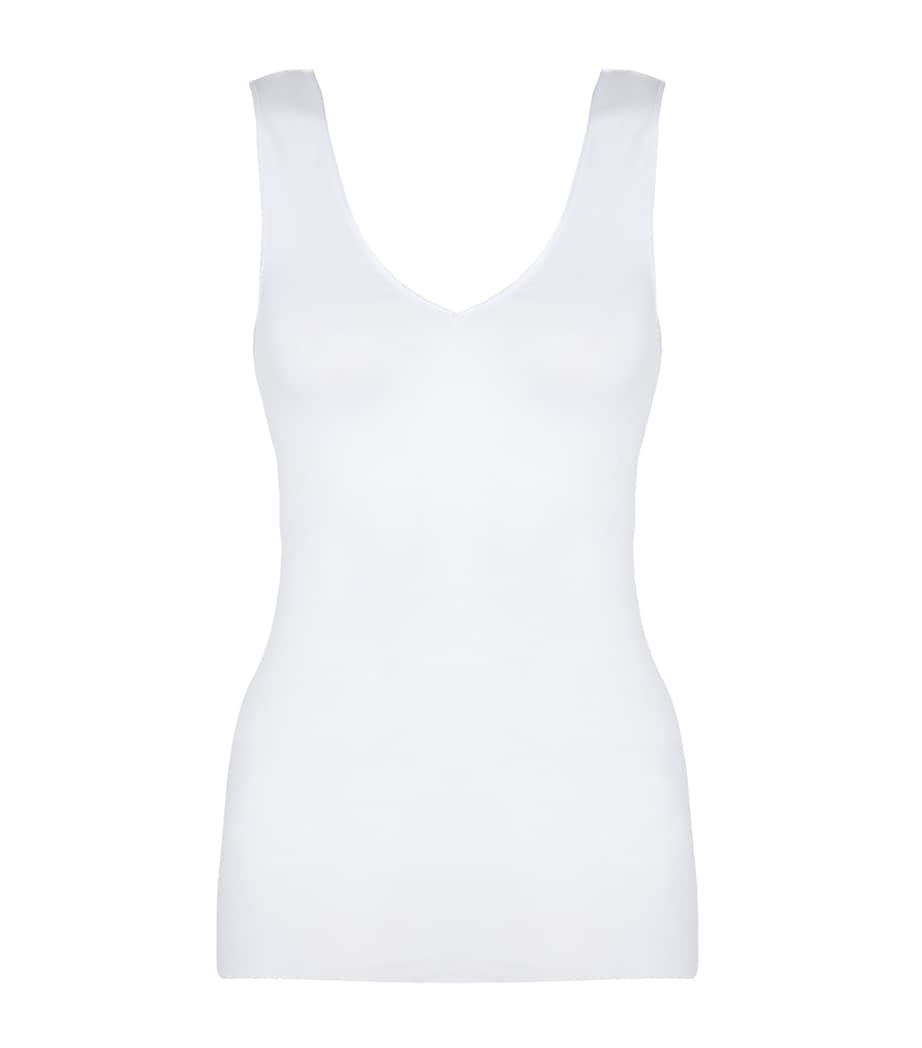 Cotton Seamless Tank Top WHITE Image 1