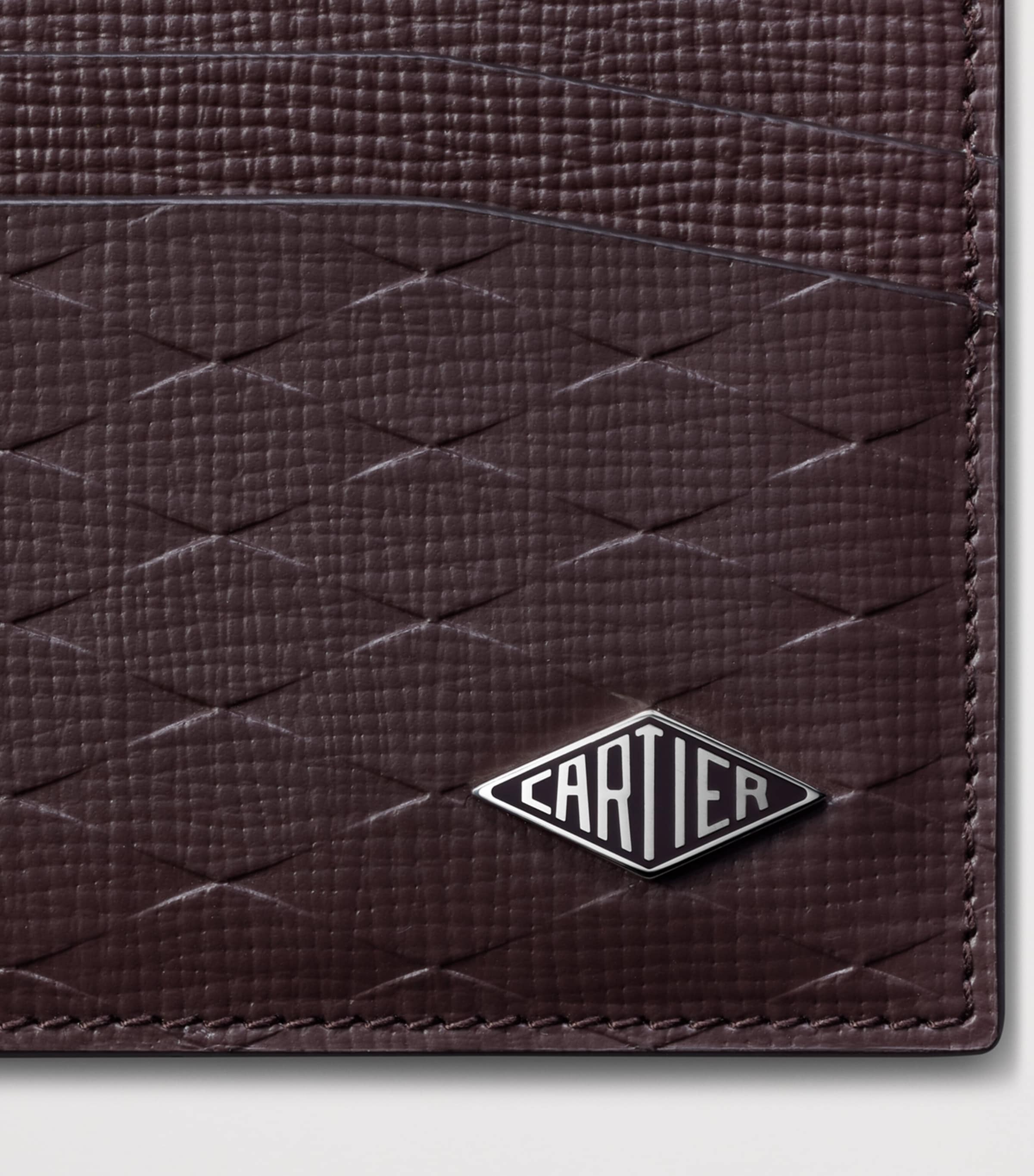 Cartier Leather Cartier Losange Card Holder Ebony Image 5