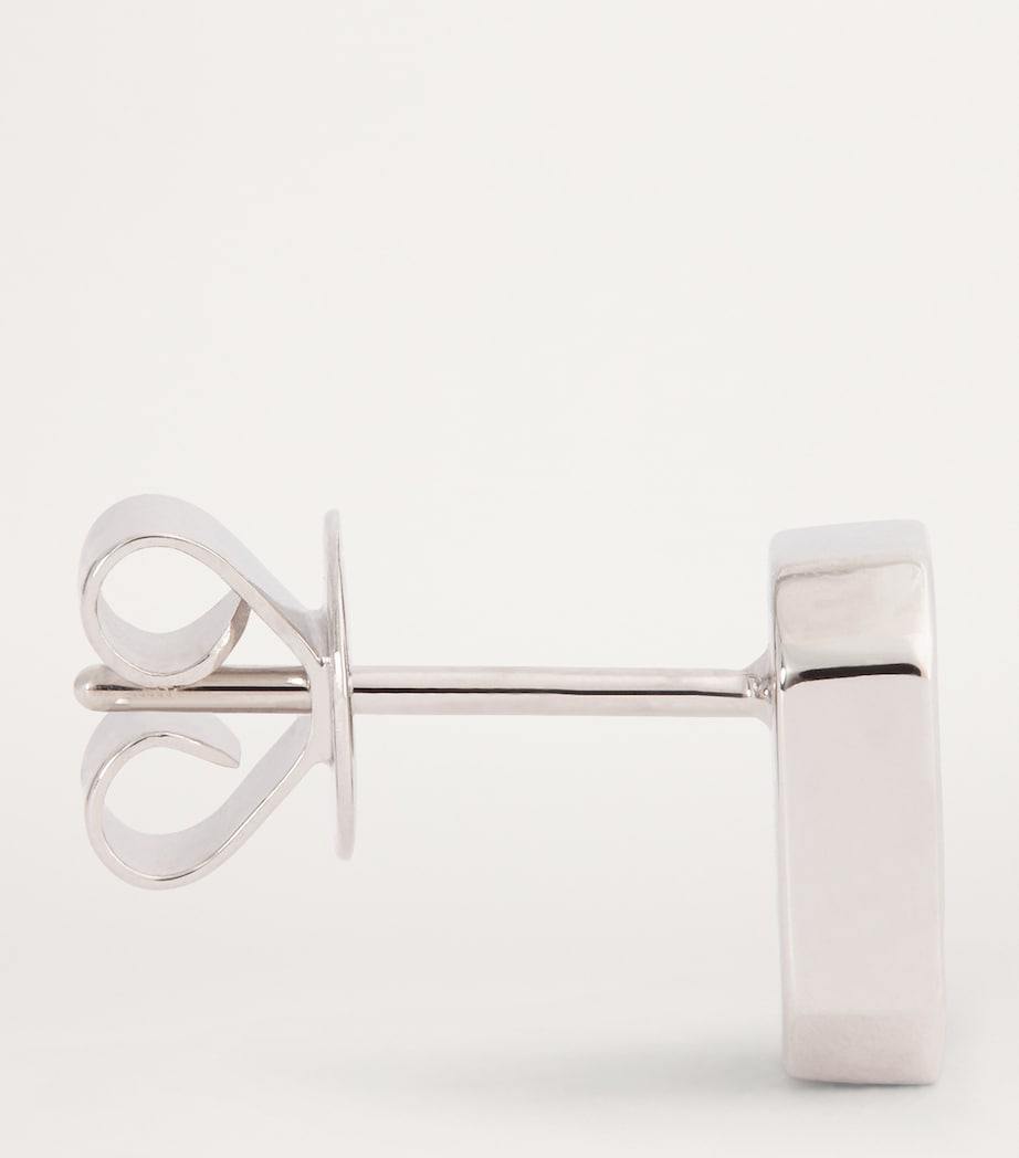White Gold and Diamond Illusion Stud Earrings WHITE GOLD Image 4