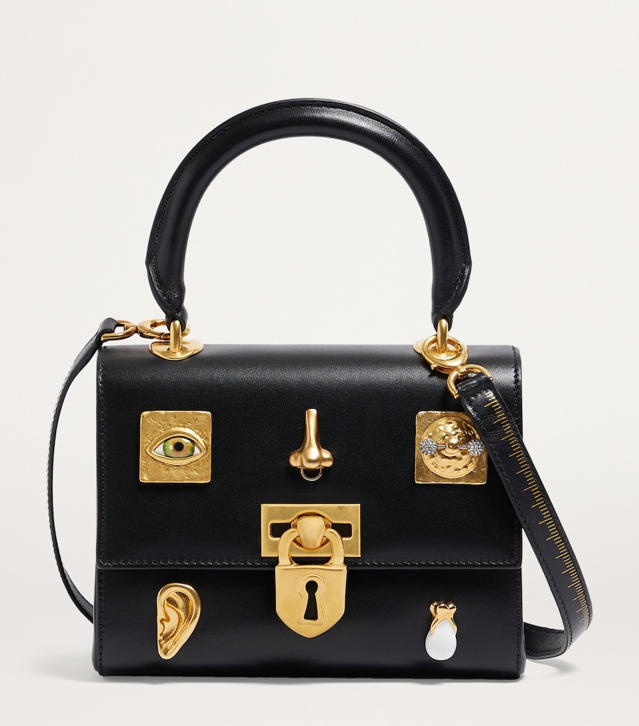 Mini Leather Bijoux Secret Top-Handle Bag 999BLACK Image 2