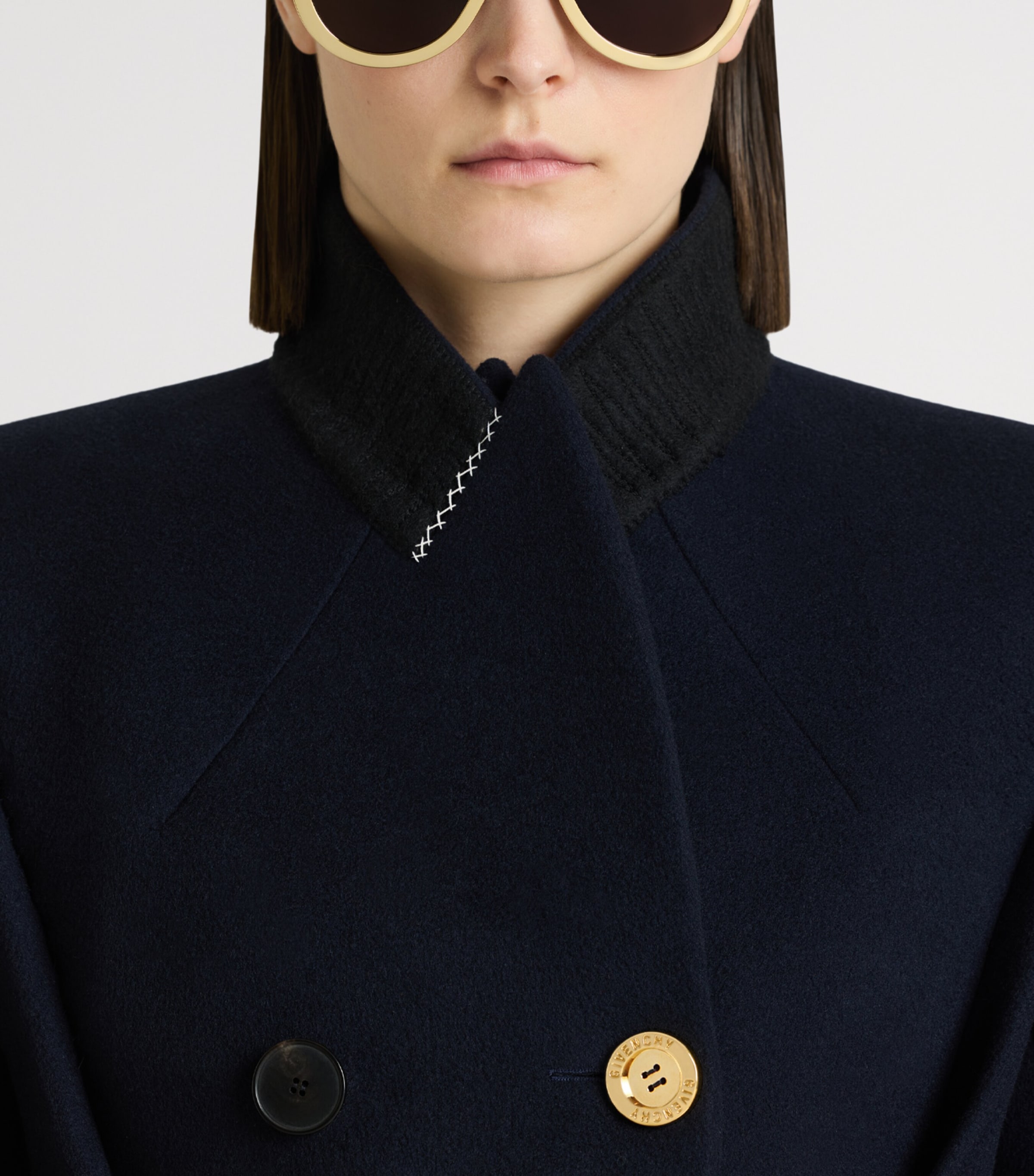 Givenchy Womens Wool-Cashmere Peplum Coat Image 8