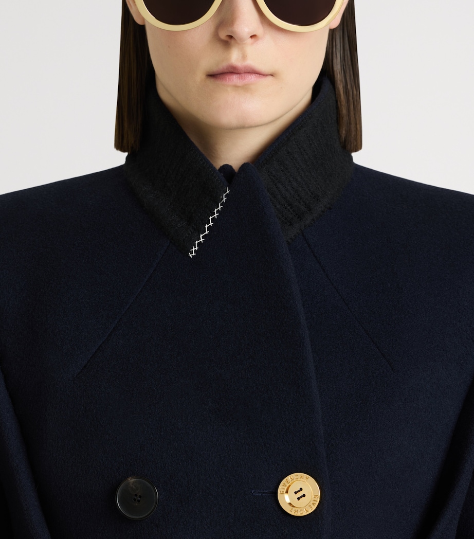 Givenchy Womens Wool-Cashmere Peplum Coat Image 8