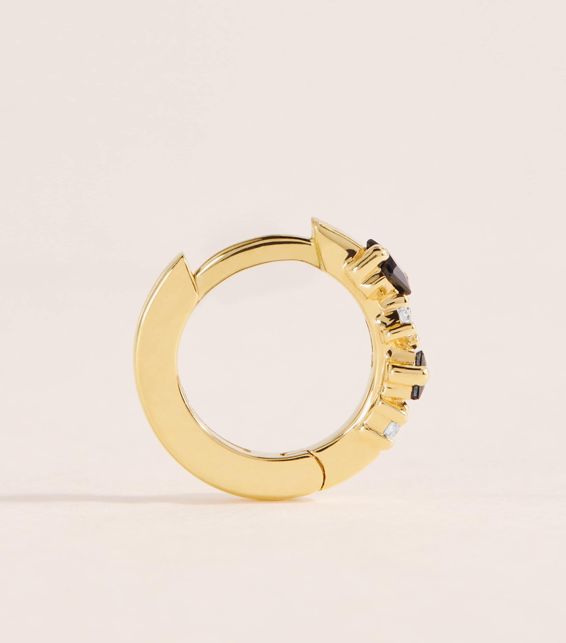 Suzanne Kalan Yellow Gold, Diamond and Sapphire Princess Huggie Earrings Yg/bs Image 3