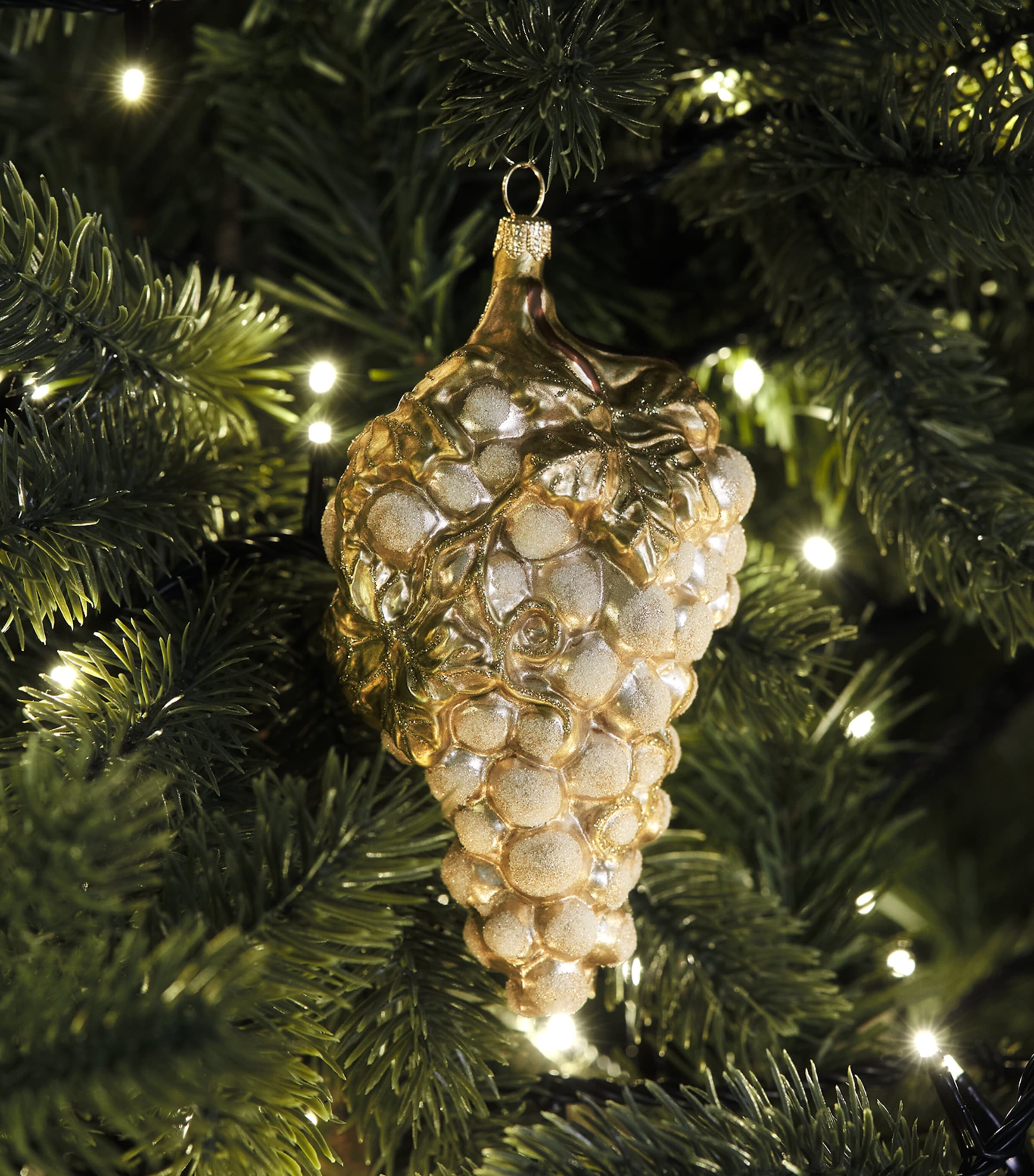 Harrods Glitter Grape Tree Decoration Image 3
