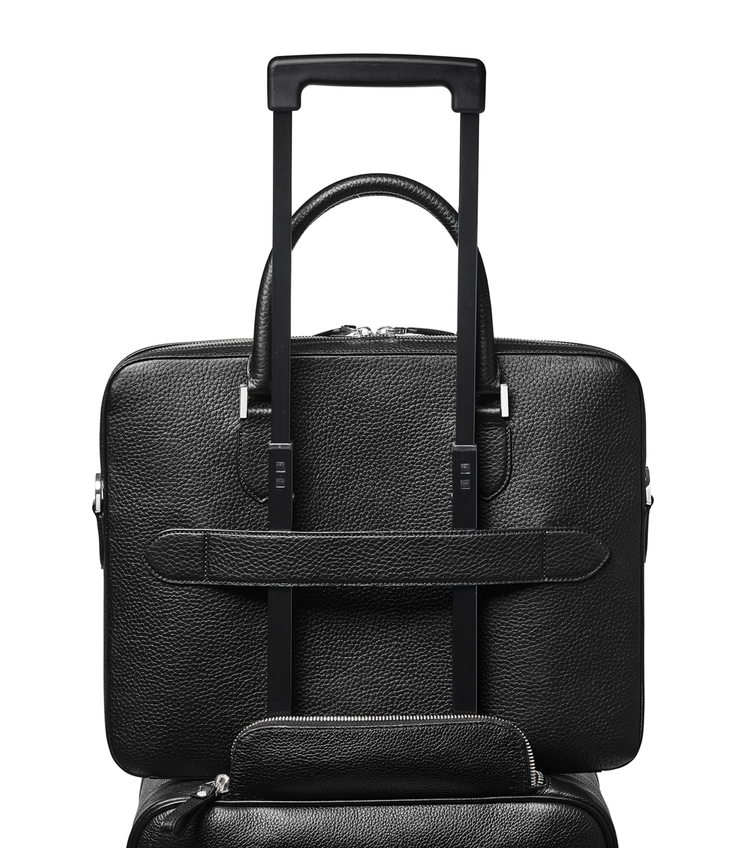 Leather Shield Briefcase BLACK Image 6