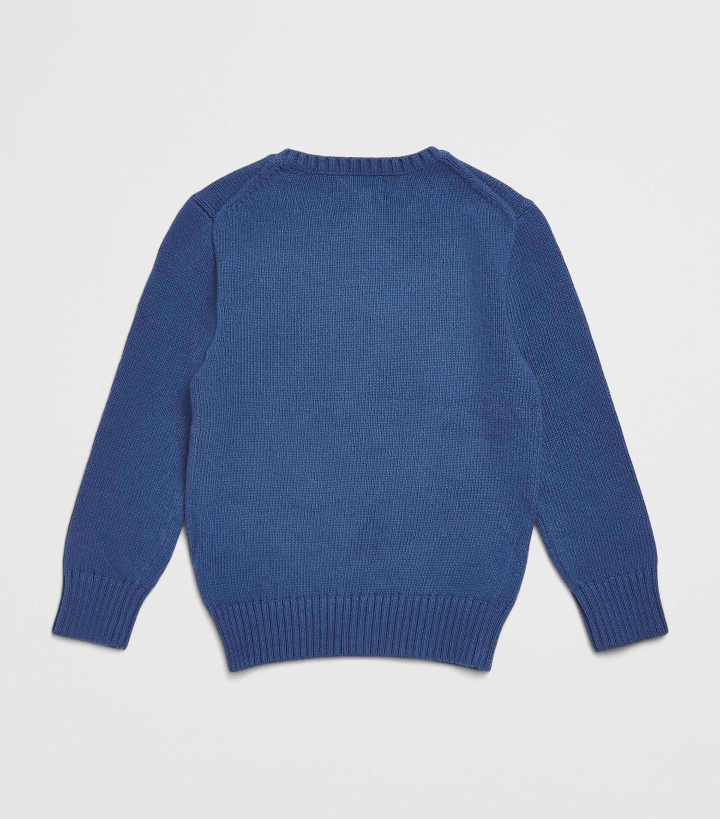 Ralph Lauren Kids Polo Bear Sweater (2-7 Years) Old Royal Image 2