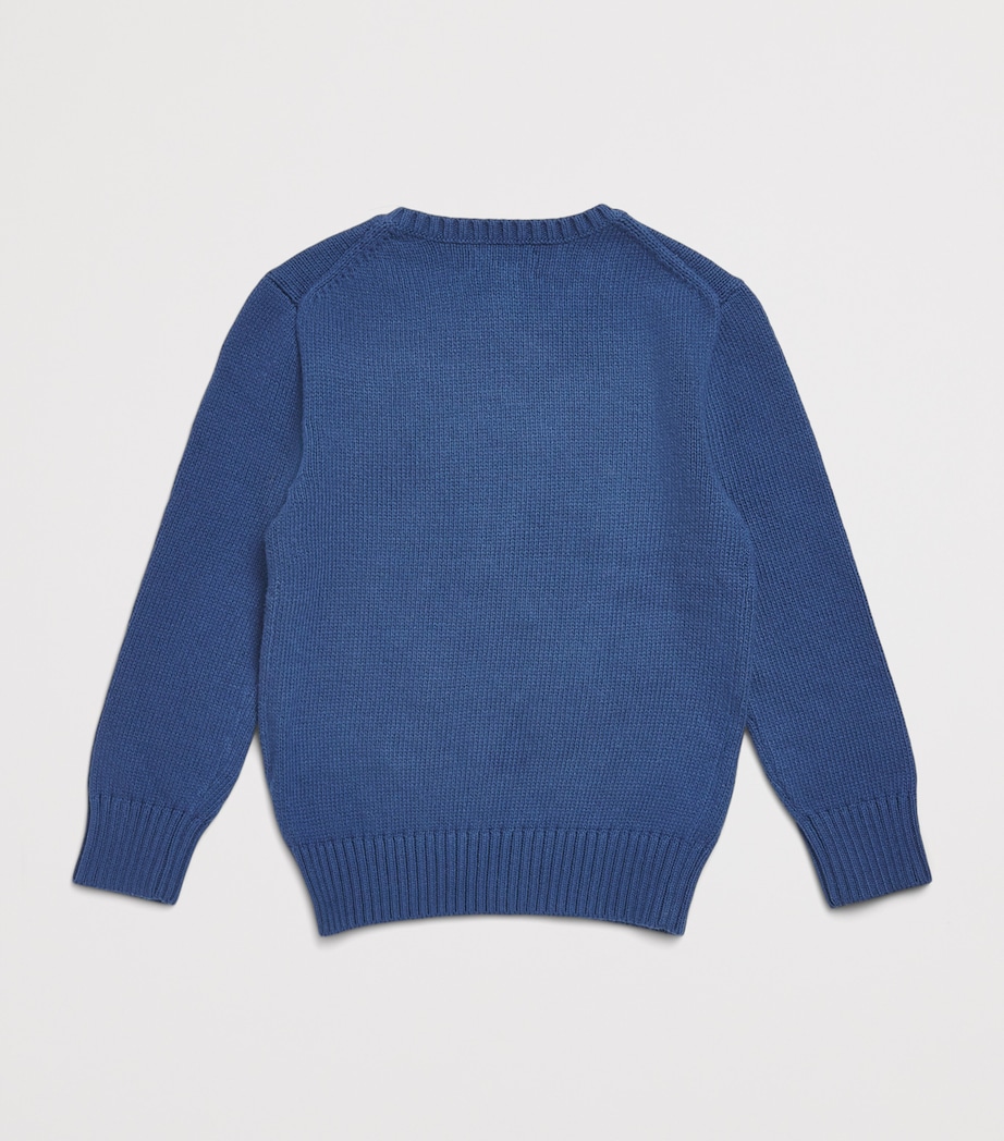 Ralph Lauren Kids Polo Bear Sweater (2-7 Years) Old Royal Image 2