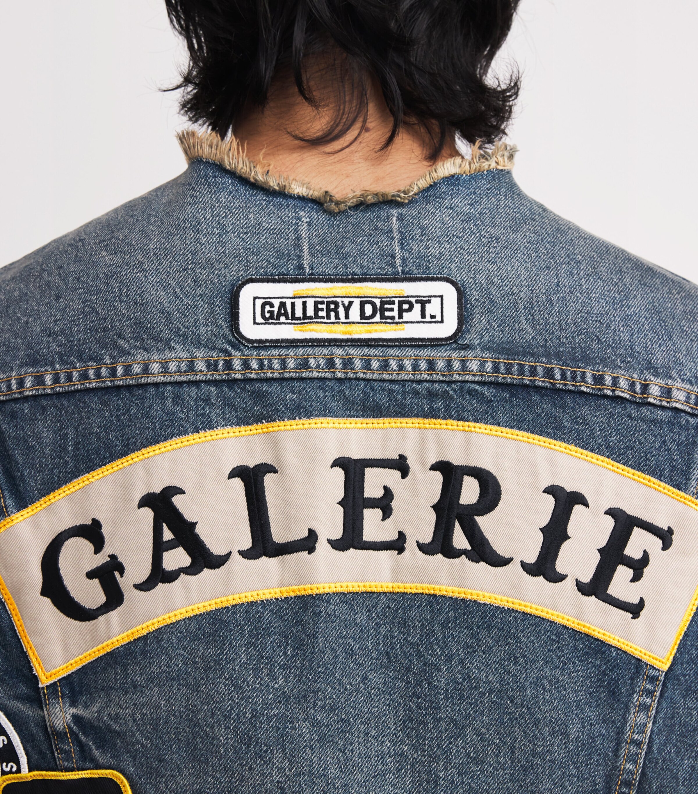GALLERY DEPT. Mens Midnight Denim Waistcoat Indigo Image 6