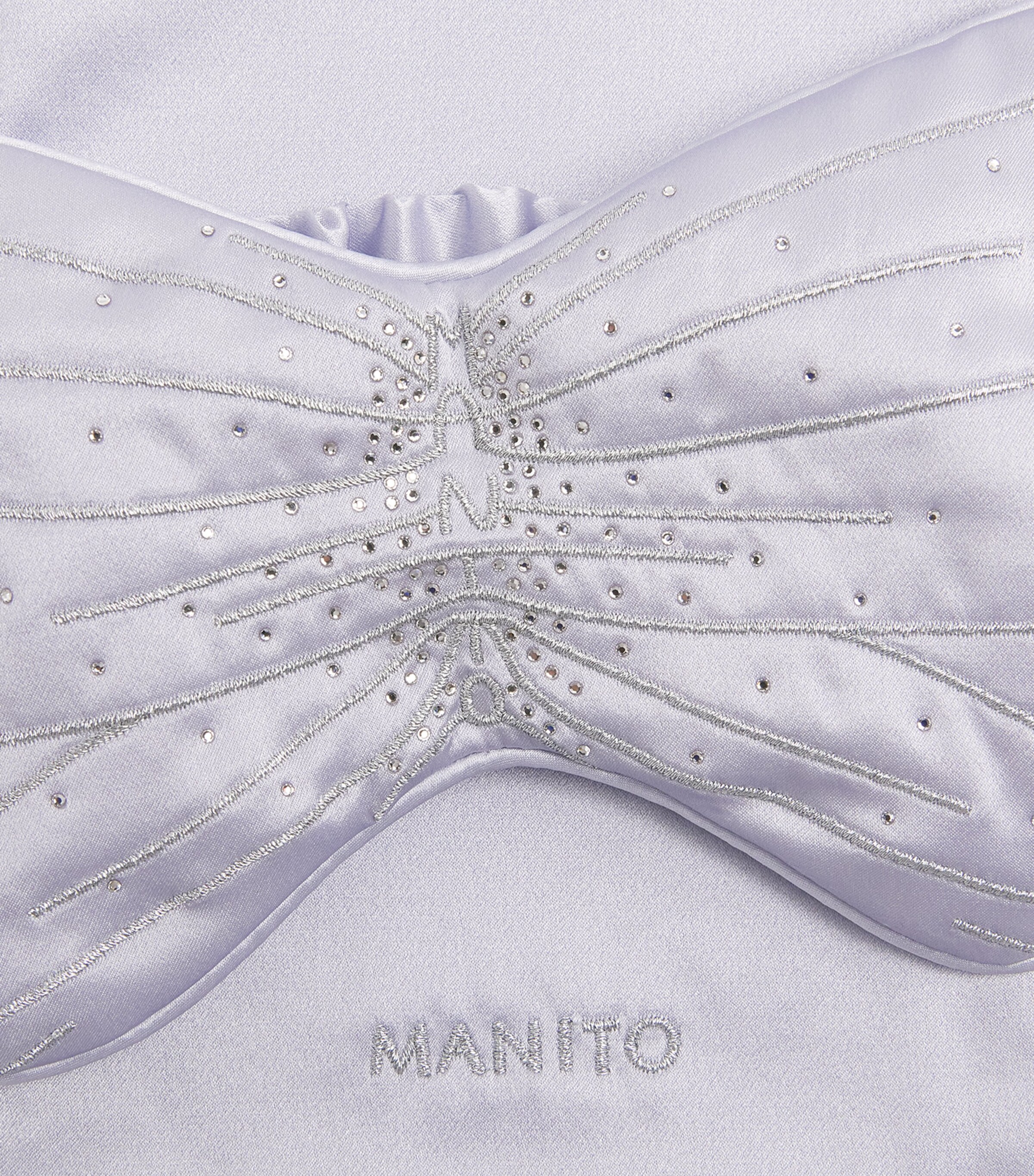 MANITO Womens Mulberry Silk Butterfly Eye Mask Orchid Petal Image 4