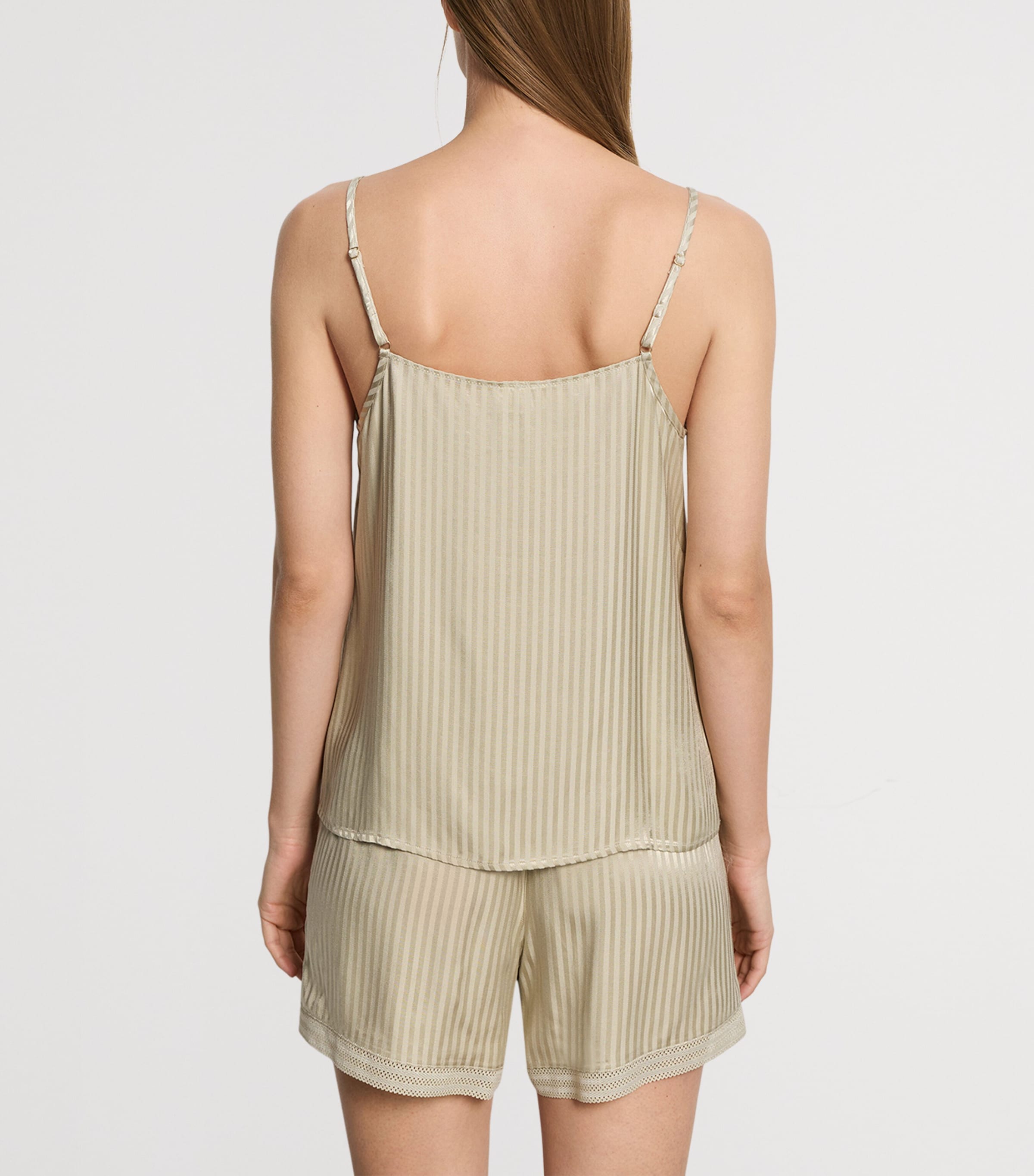 Stripe Cami Pyjama Top OLIVE STEM Image 3