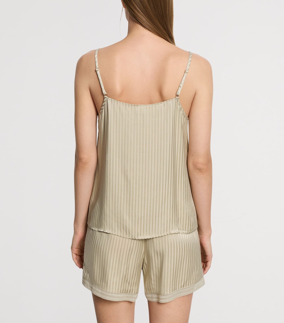 Stripe Cami Pyjama Top OLIVE STEM Image 3