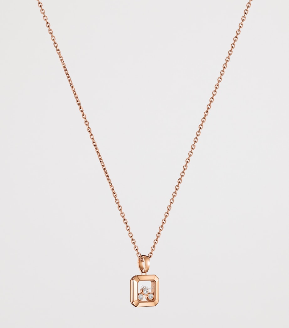 Rose Gold and Diamond Happy Diamonds Icons Necklace 18K ROSE GOLD Image 3