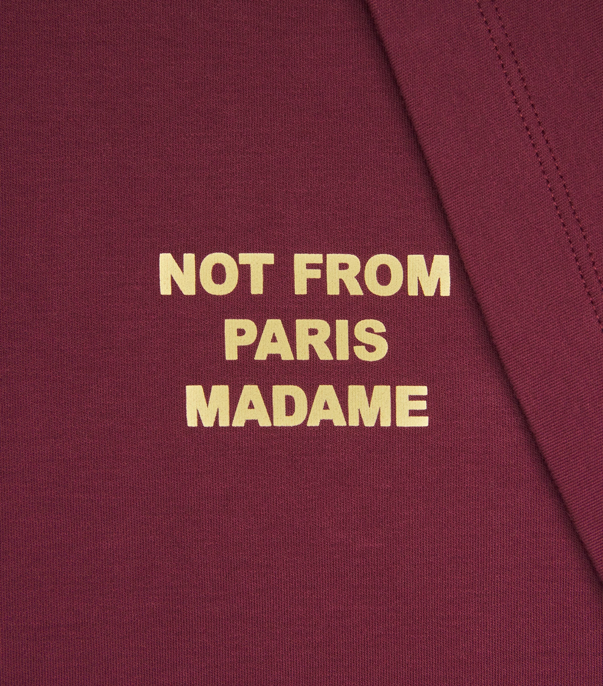 Drôle De Monsieur Mens Cotton Graphic T-Shirt Wn / Wine Image 5