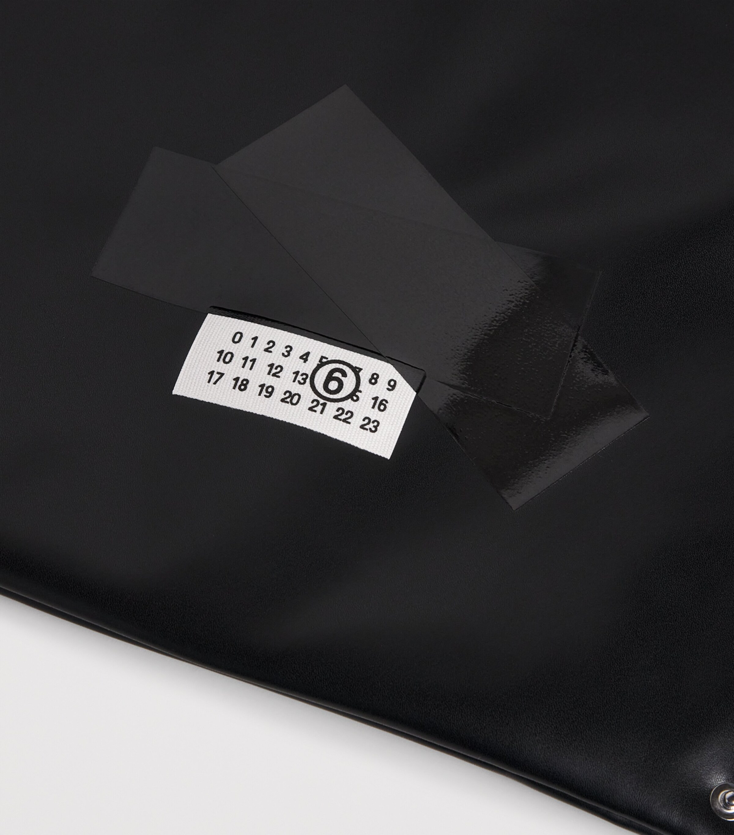 MM6 Maison Margiela Medium Archive Tape Tote Bag Black Image 4