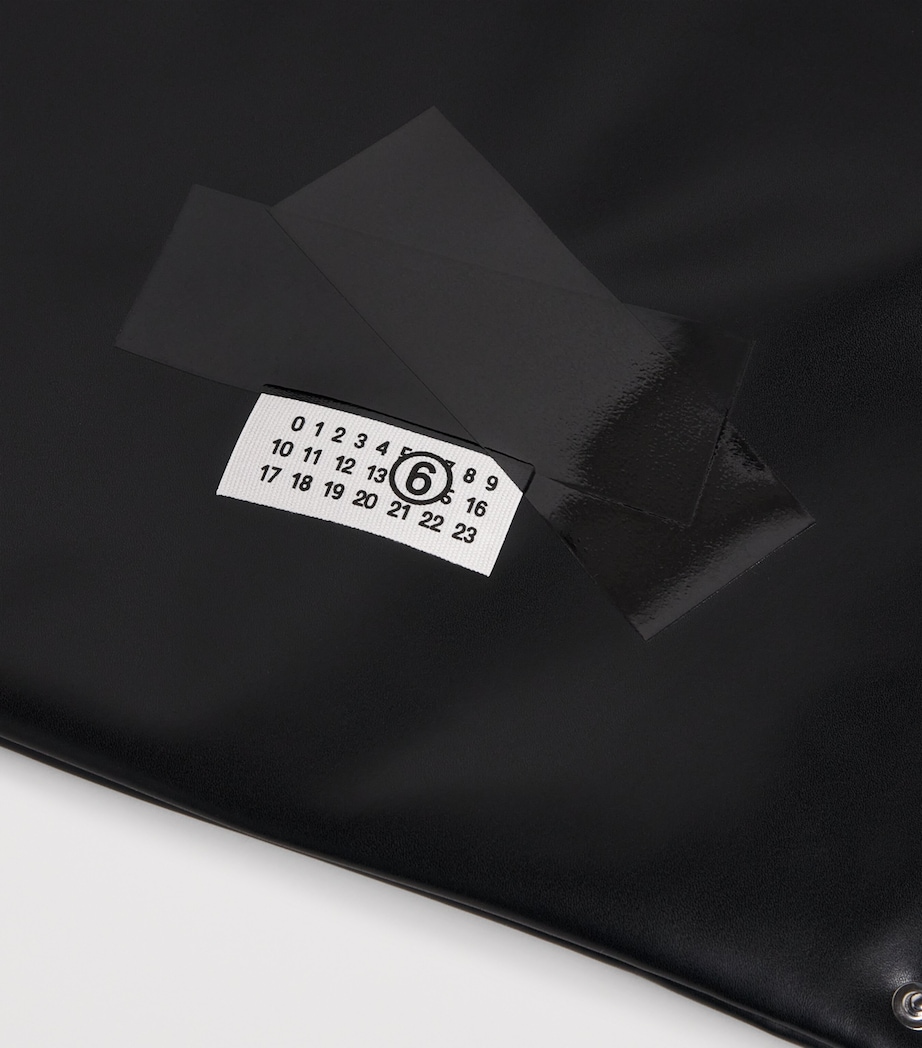 MM6 Maison Margiela Medium Archive Tape Tote Bag Black Image 4