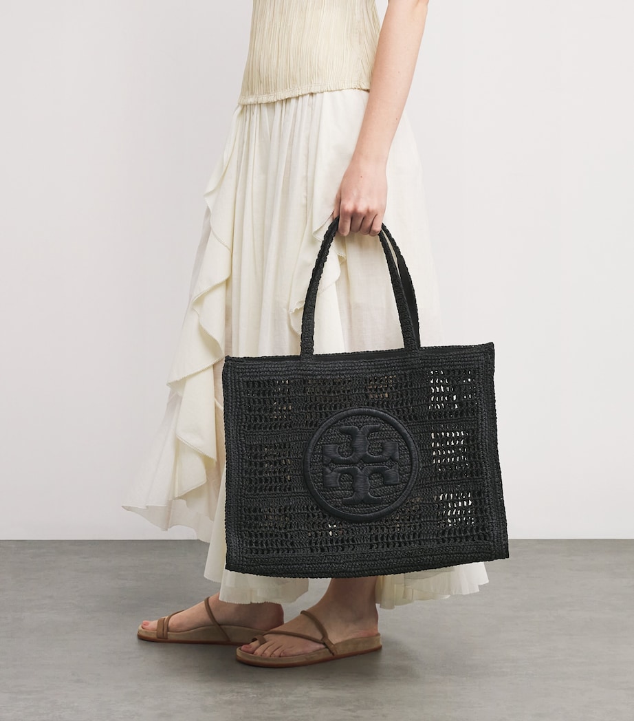 Large Crochet Ella Tote Bag 001 BLACK Image 5