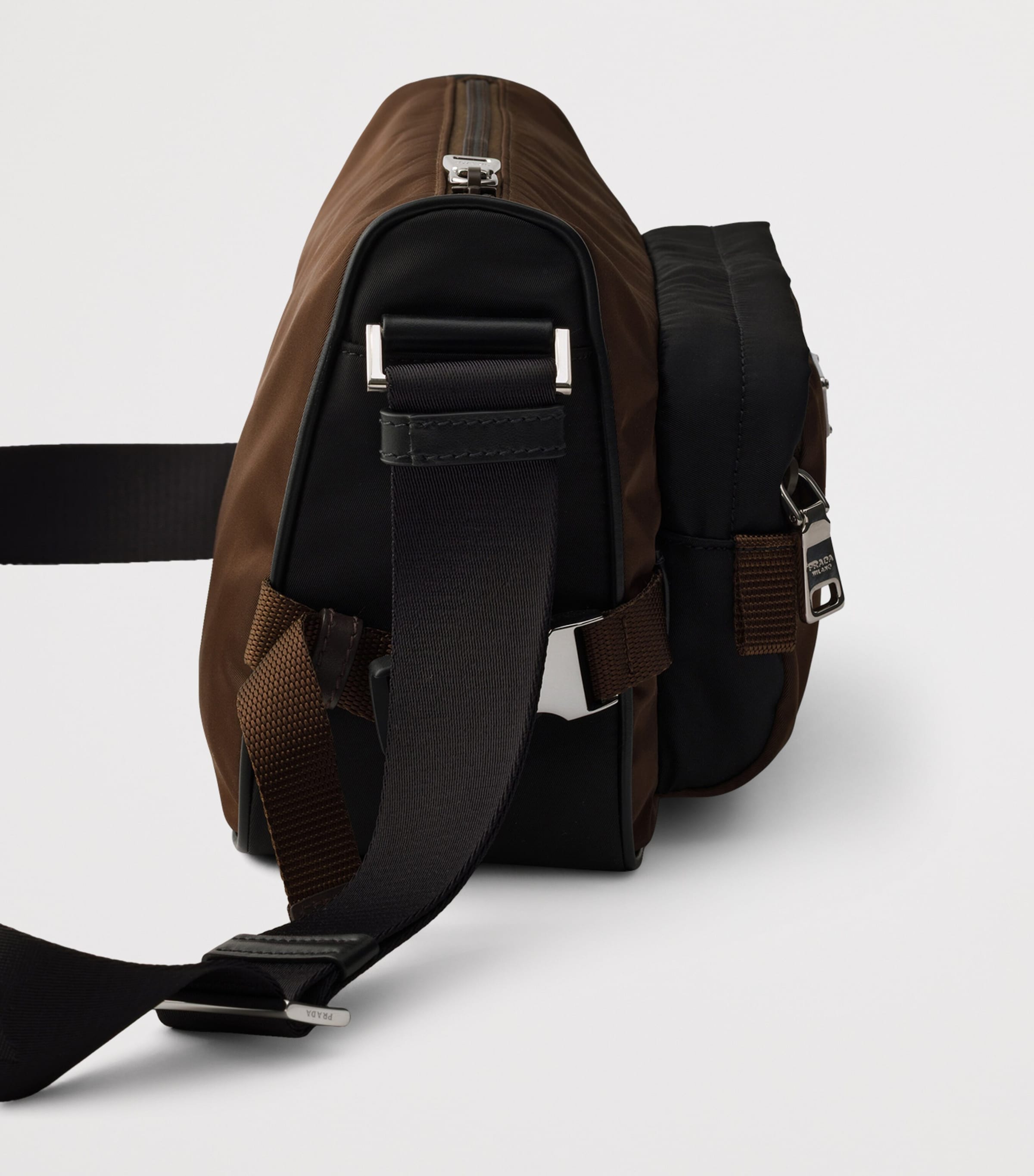 Prada Re-Nylon and Leather Shoulder Bag Image 5