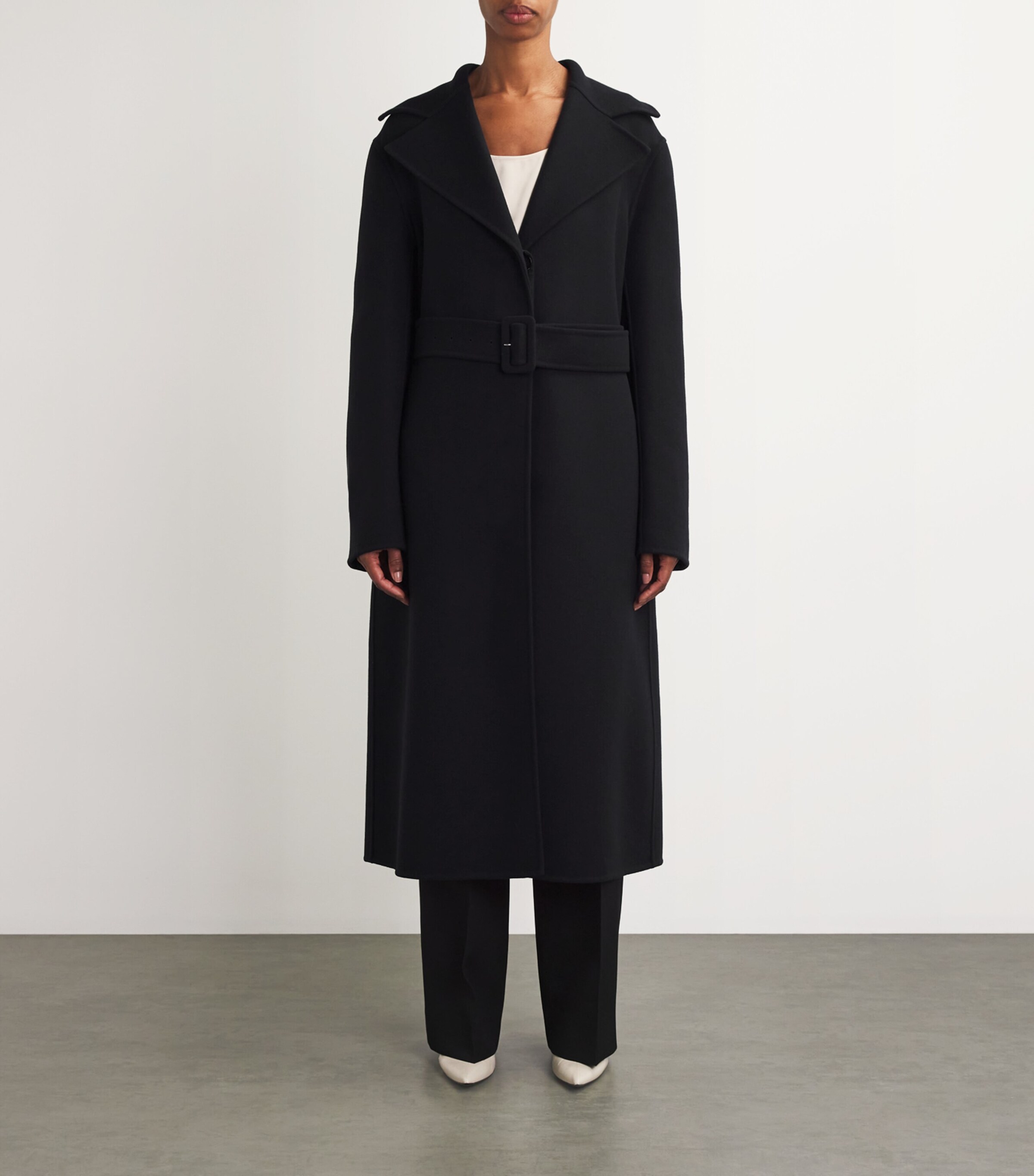 Jil Sander Blue Virgin Wool Belted Coat | Harrods US