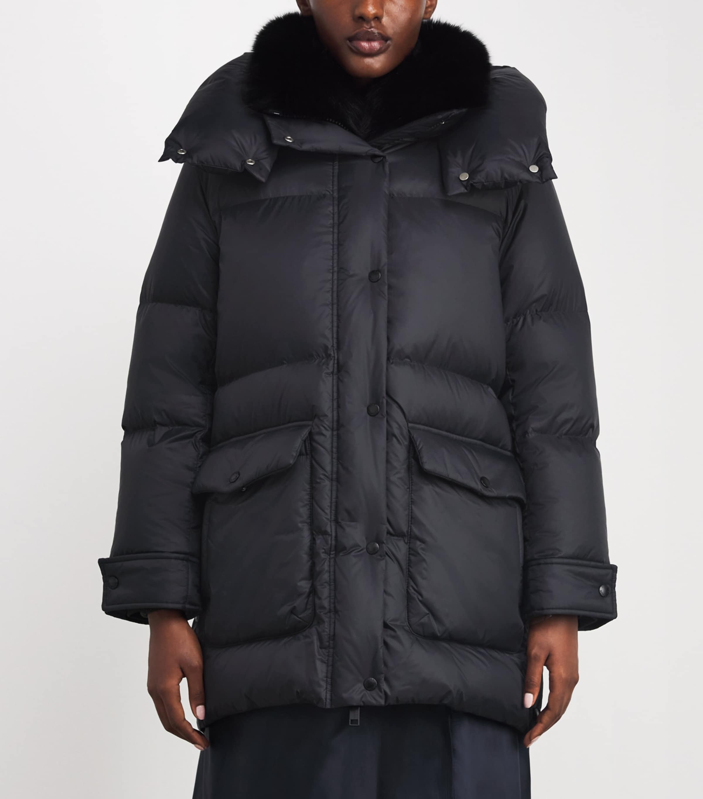 Down Fur-Trim Adaptable Parka Coat C99 Image 3