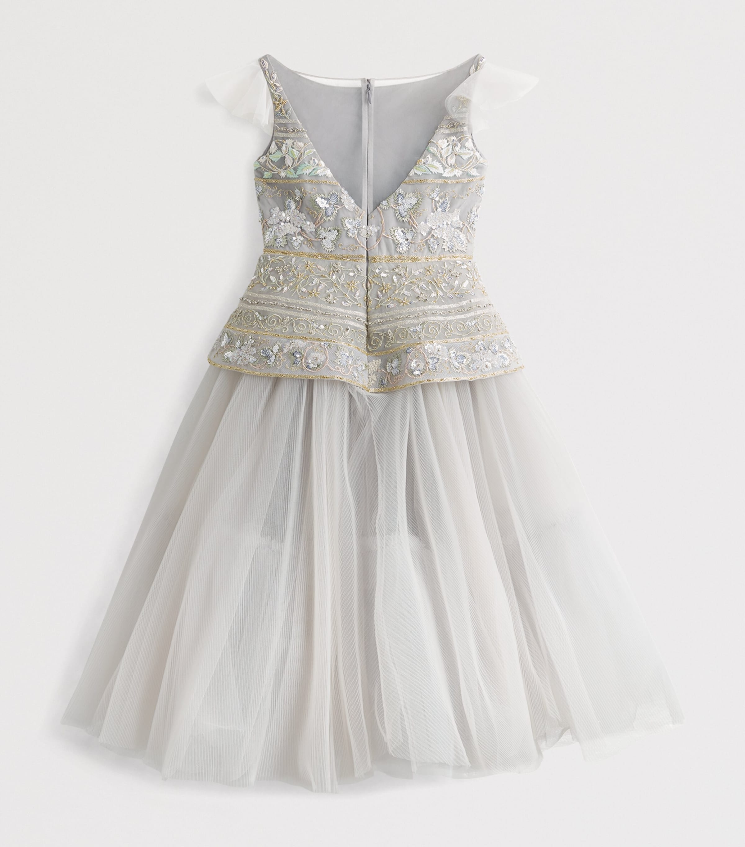 MAISON AVA Tulle Embroidered Dress (6-14 Years) Ivory Image 2