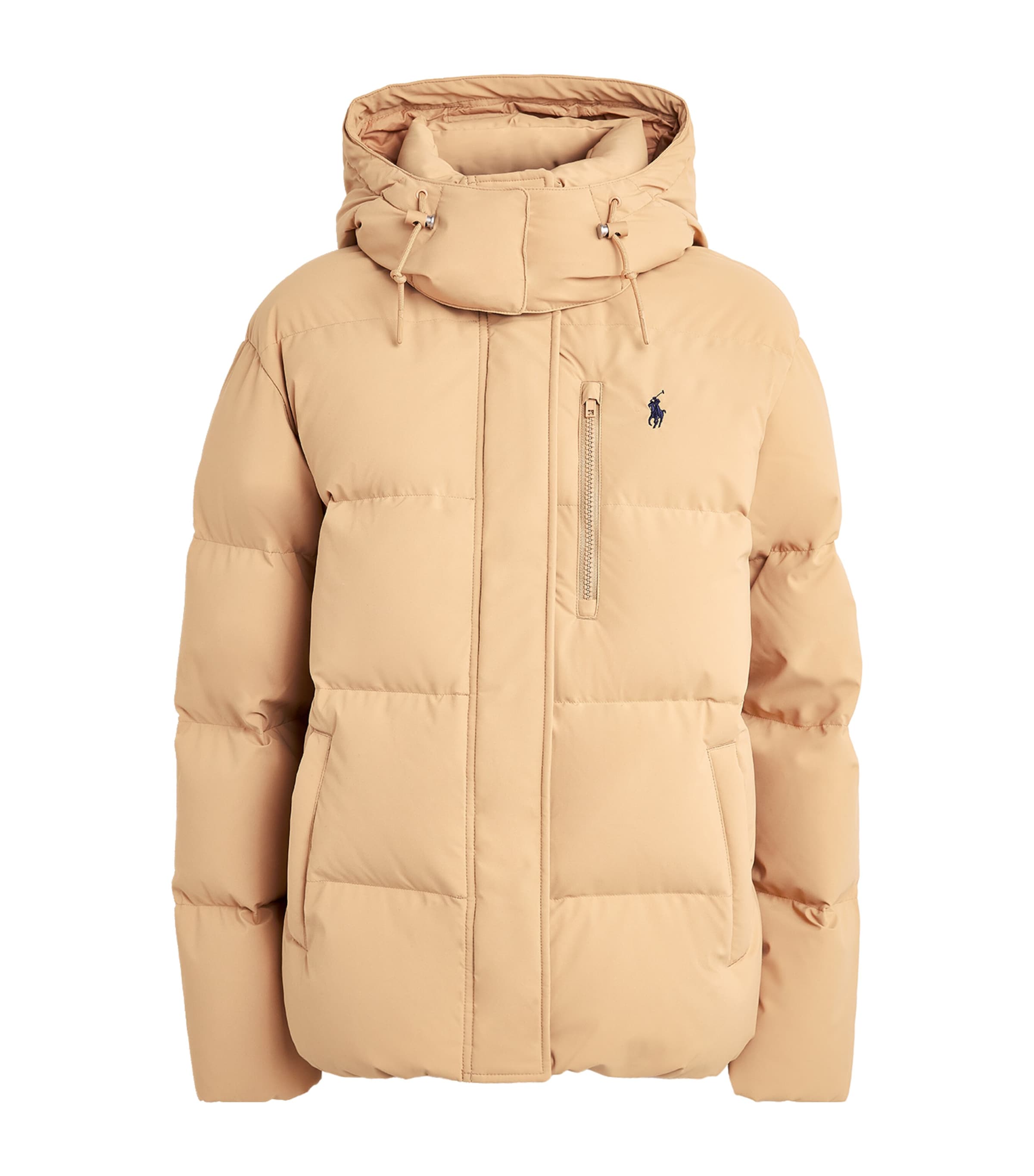 Polo Ralph Lauren Polo Pony Down Puffer Jacket In Brown