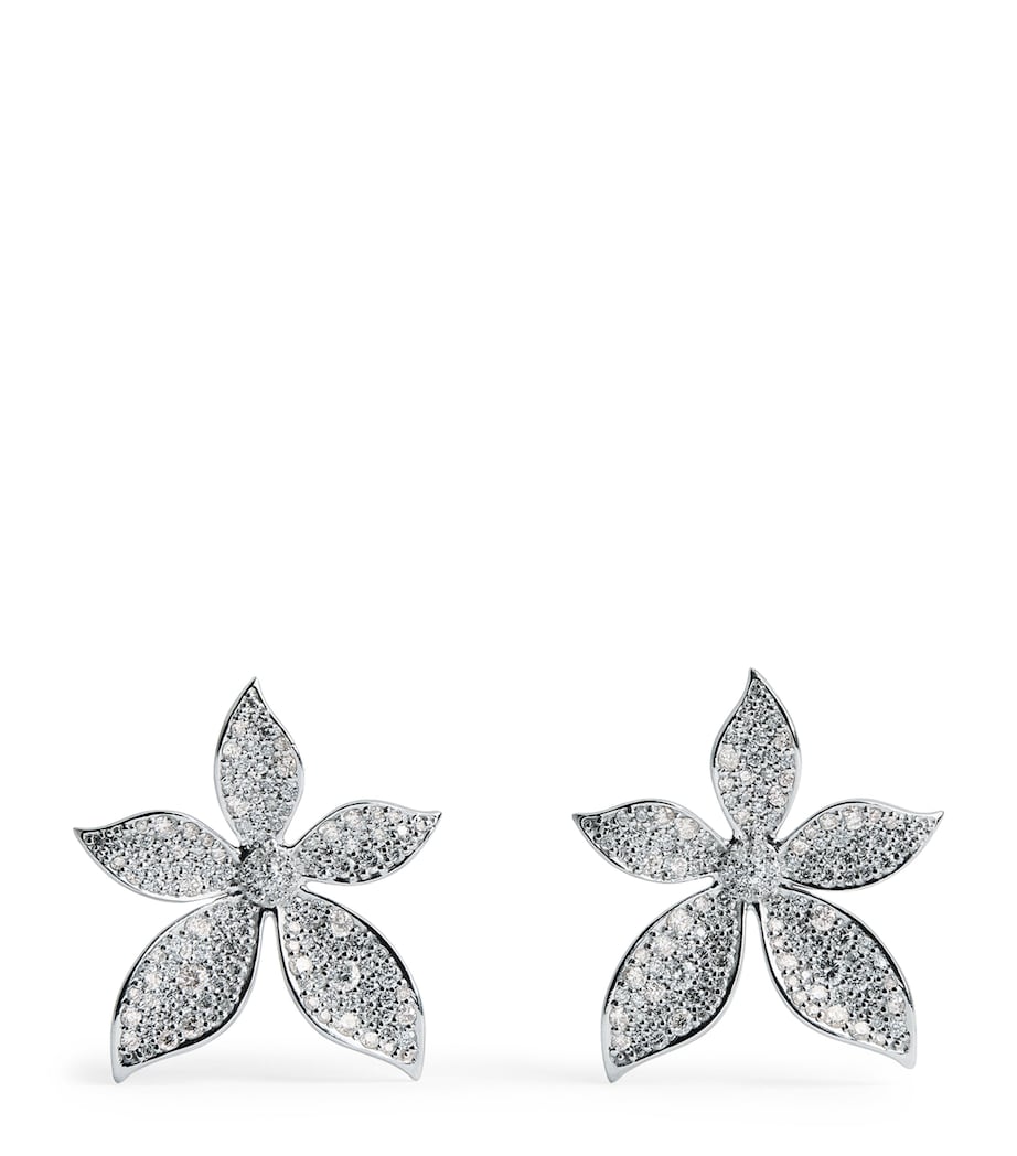 White Gold and Diamond Secret Garden Gloria Earrings WHITE GOLD Image 1