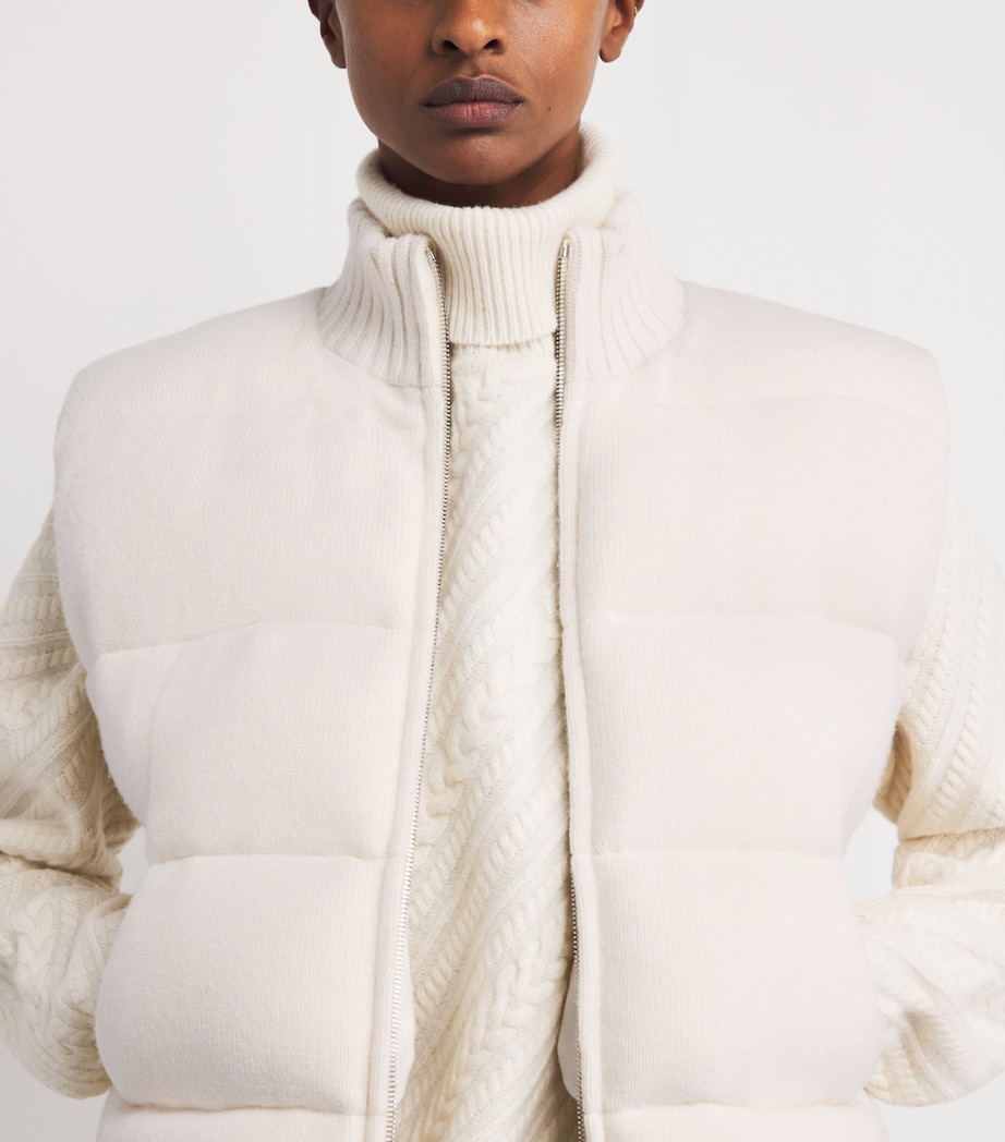 Down Merino Wool Gilet IVORY Image 6