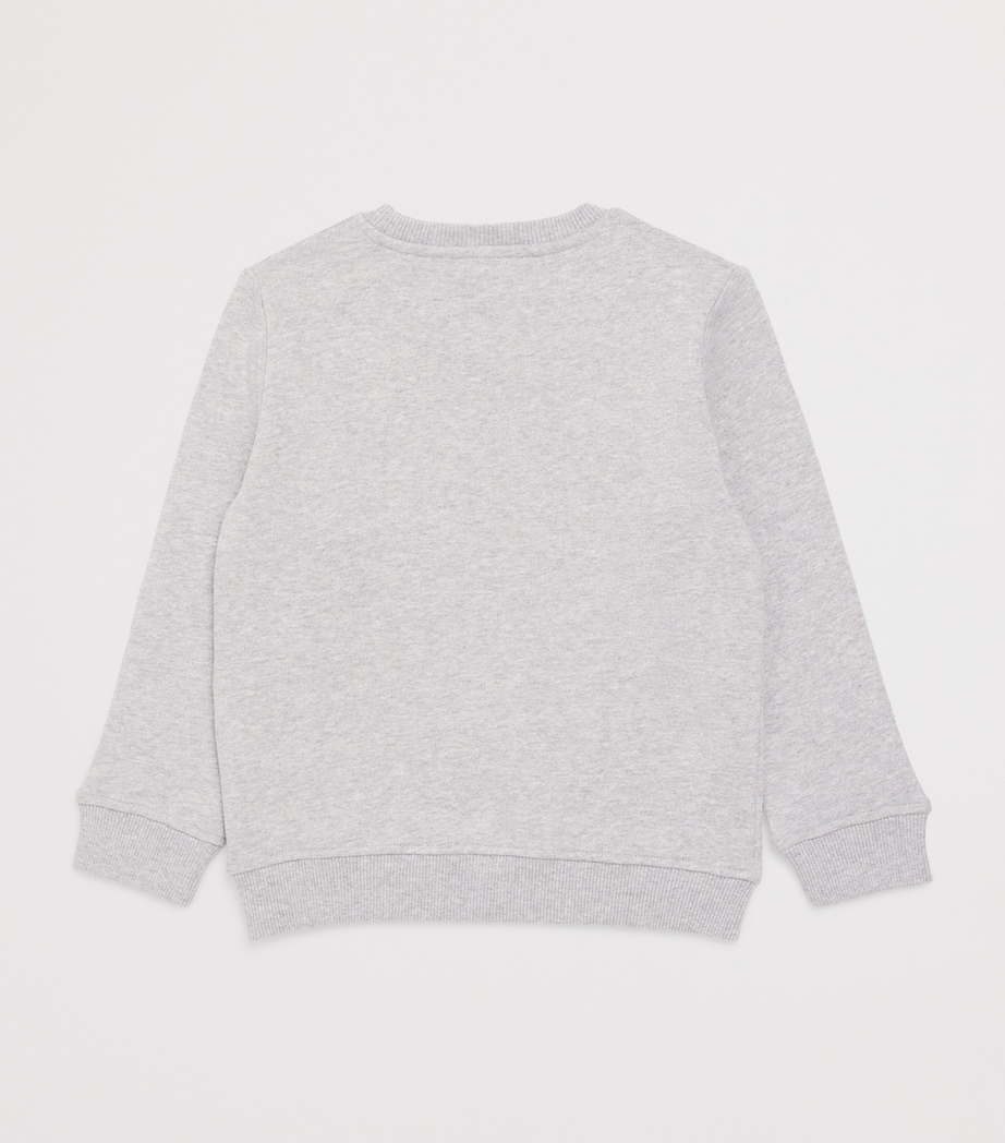 Stella McCartney Kids Cotton Logo Drawing Sweatshirt (2-14 Years) Grigio Medio Mel. Image 2