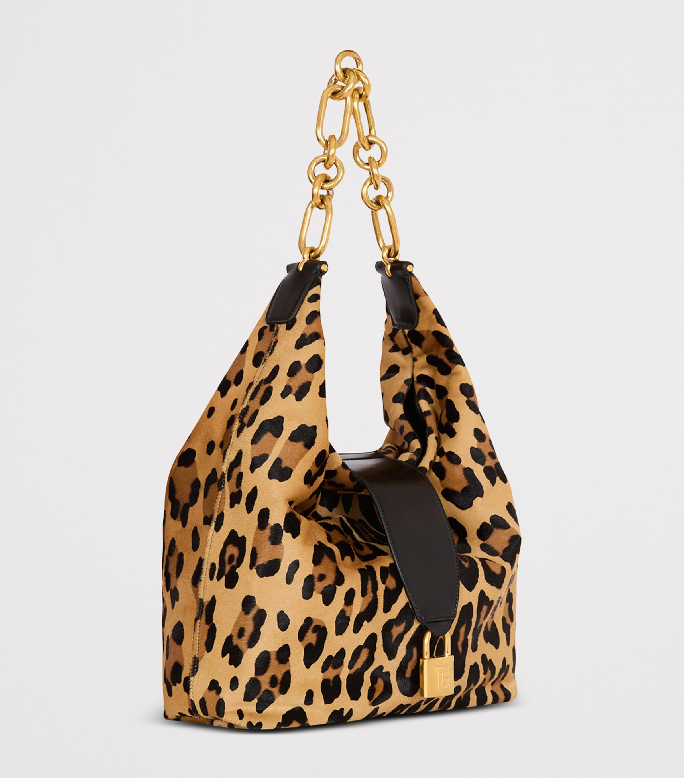 Leather Leopard Sync Shoulder Bag WKS MULTI/ NOIR Image 3