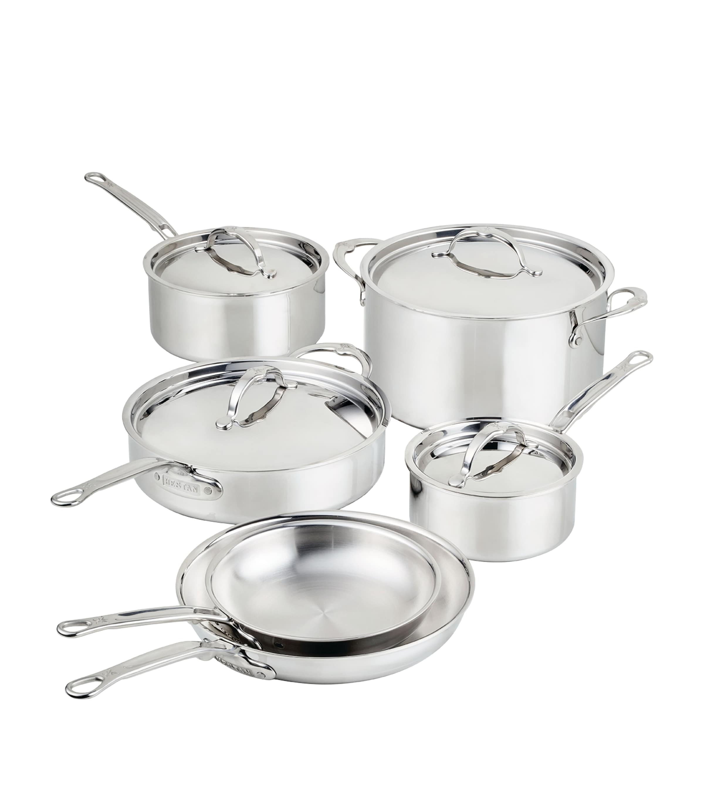 Hestan Probond Luxe 10 Piece Professional Clad Stainless Steel Cookware Set In Metallic