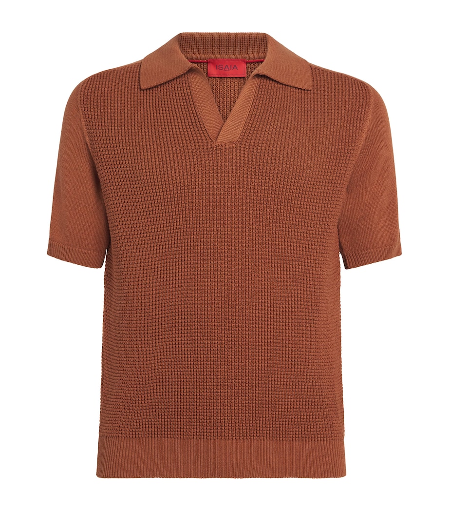 Silk-Cotton Knit Polo Shirt 240 Image 1