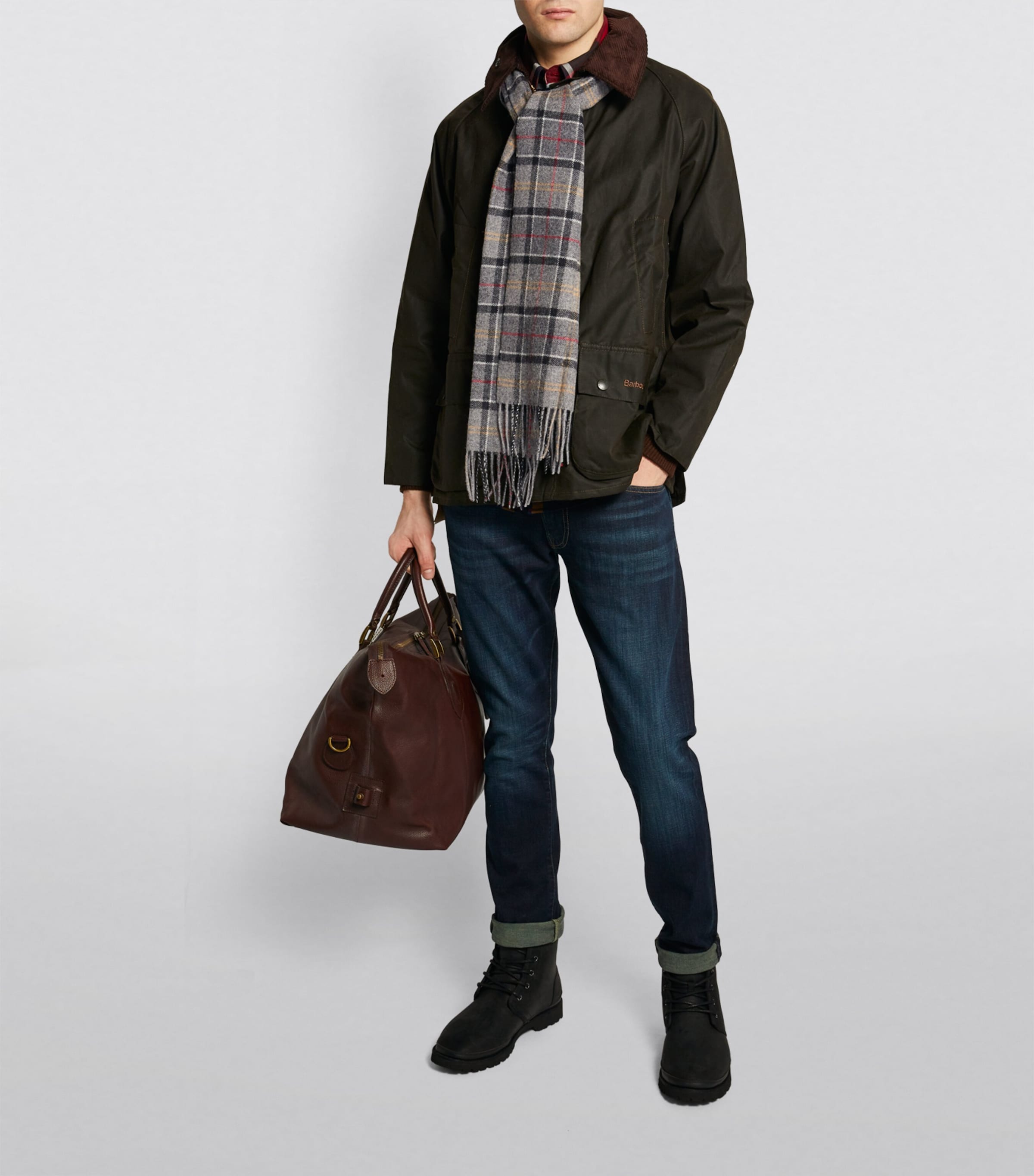 Wool Tartan Scarf MULTI Image 8