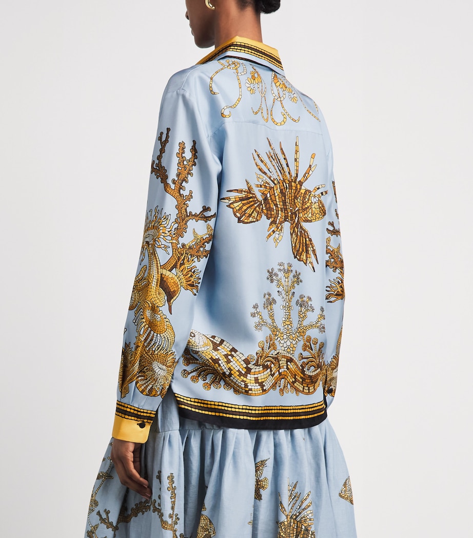 La Doublej Womens Silk Printed Shirt Oceania Image 5